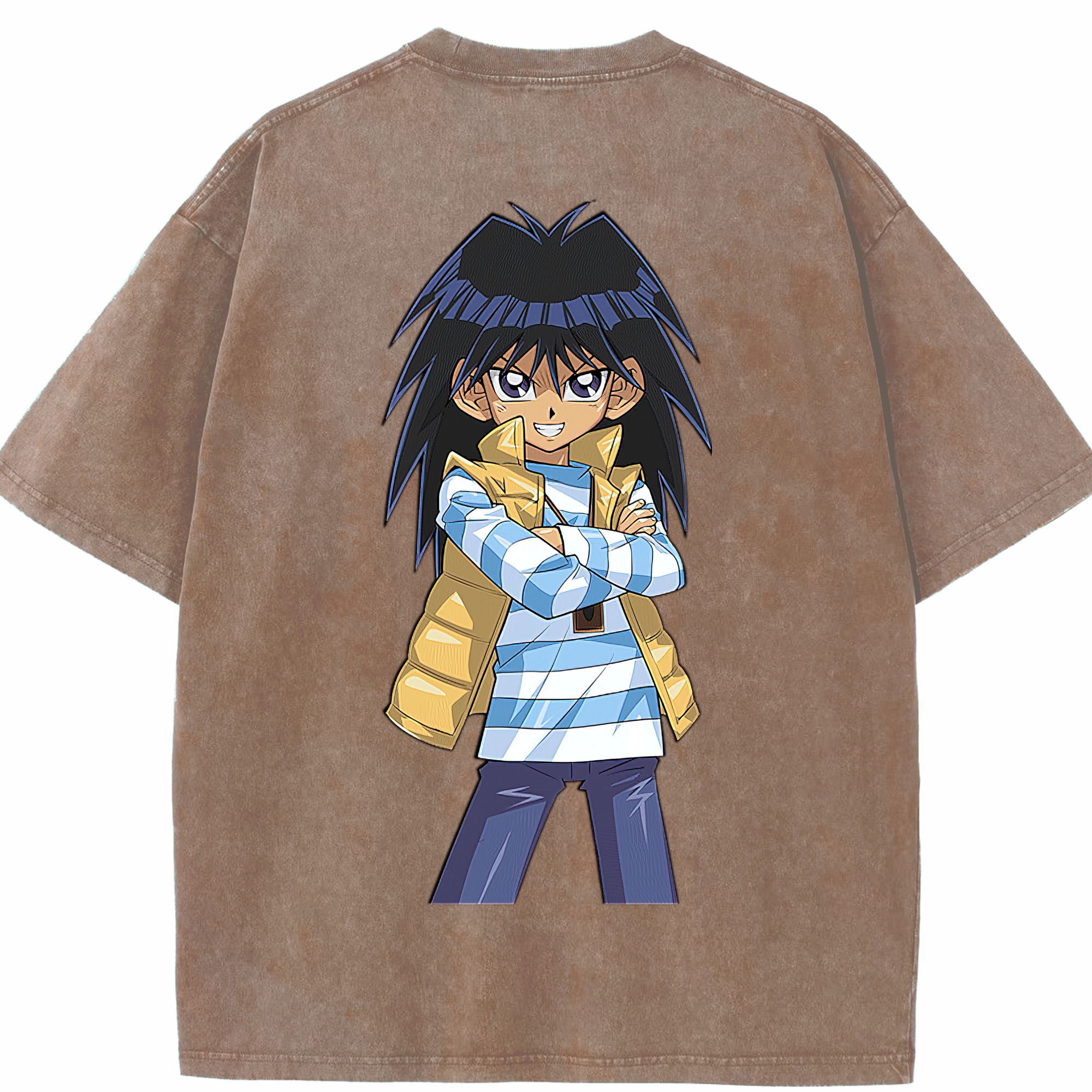 （画像用） 遊☆戯☆王 Yu-Gi-Oh! 綿100% ヴィンテージ風 半袖Tシャツ（背面プリント）
