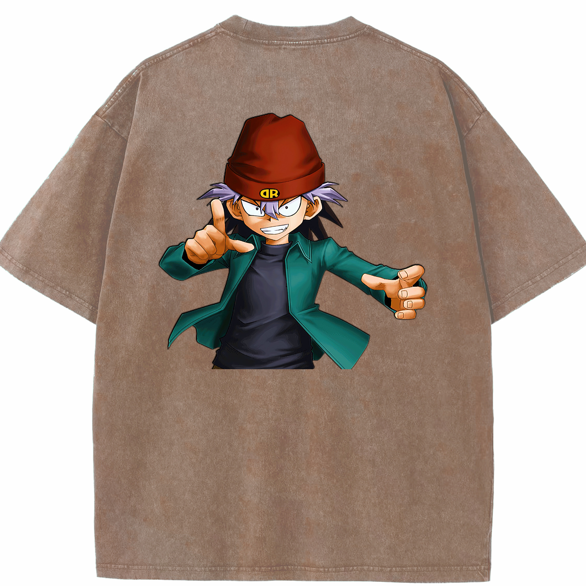 （画像用） 遊☆戯☆王 Yu-Gi-Oh! 綿100% ヴィンテージ風 半袖Tシャツ（背面プリント）