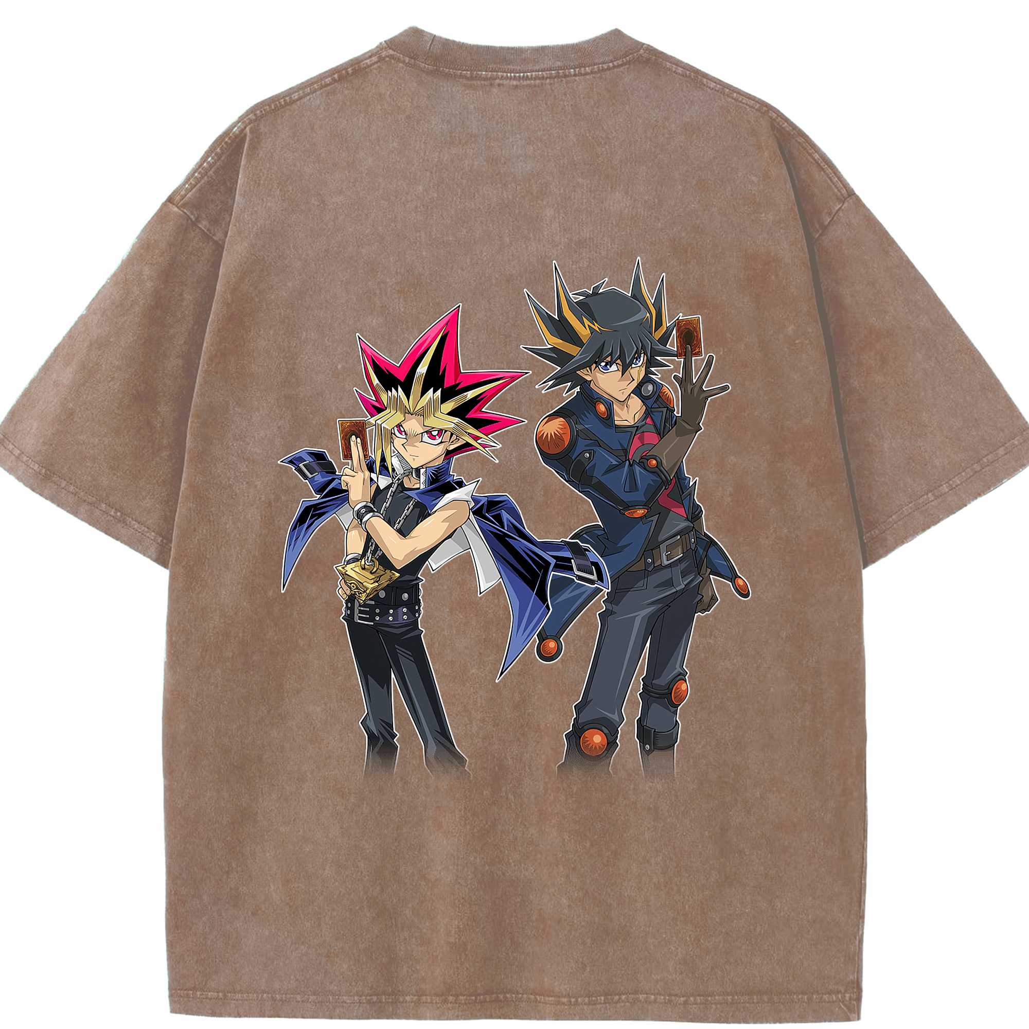 （画像用） 遊☆戯☆王 Yu-Gi-Oh! 綿100% ヴィンテージ風 半袖Tシャツ（背面プリント）