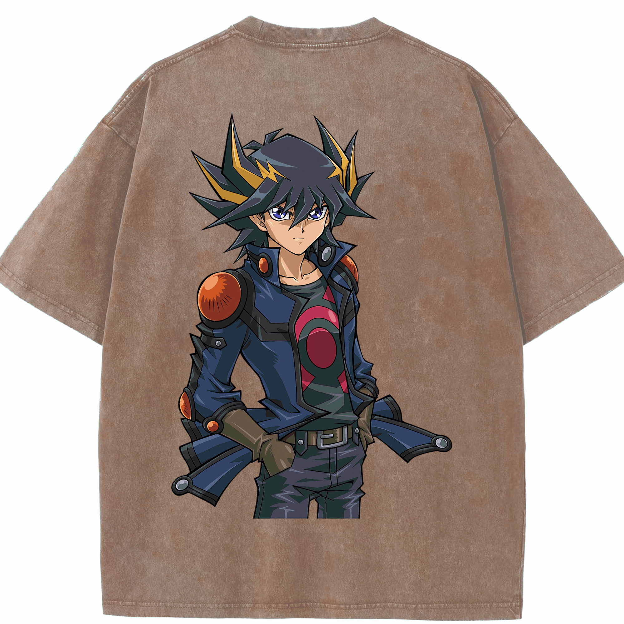 （画像用） 遊☆戯☆王 Yu-Gi-Oh! 綿100% ヴィンテージ風 半袖Tシャツ（背面プリント）