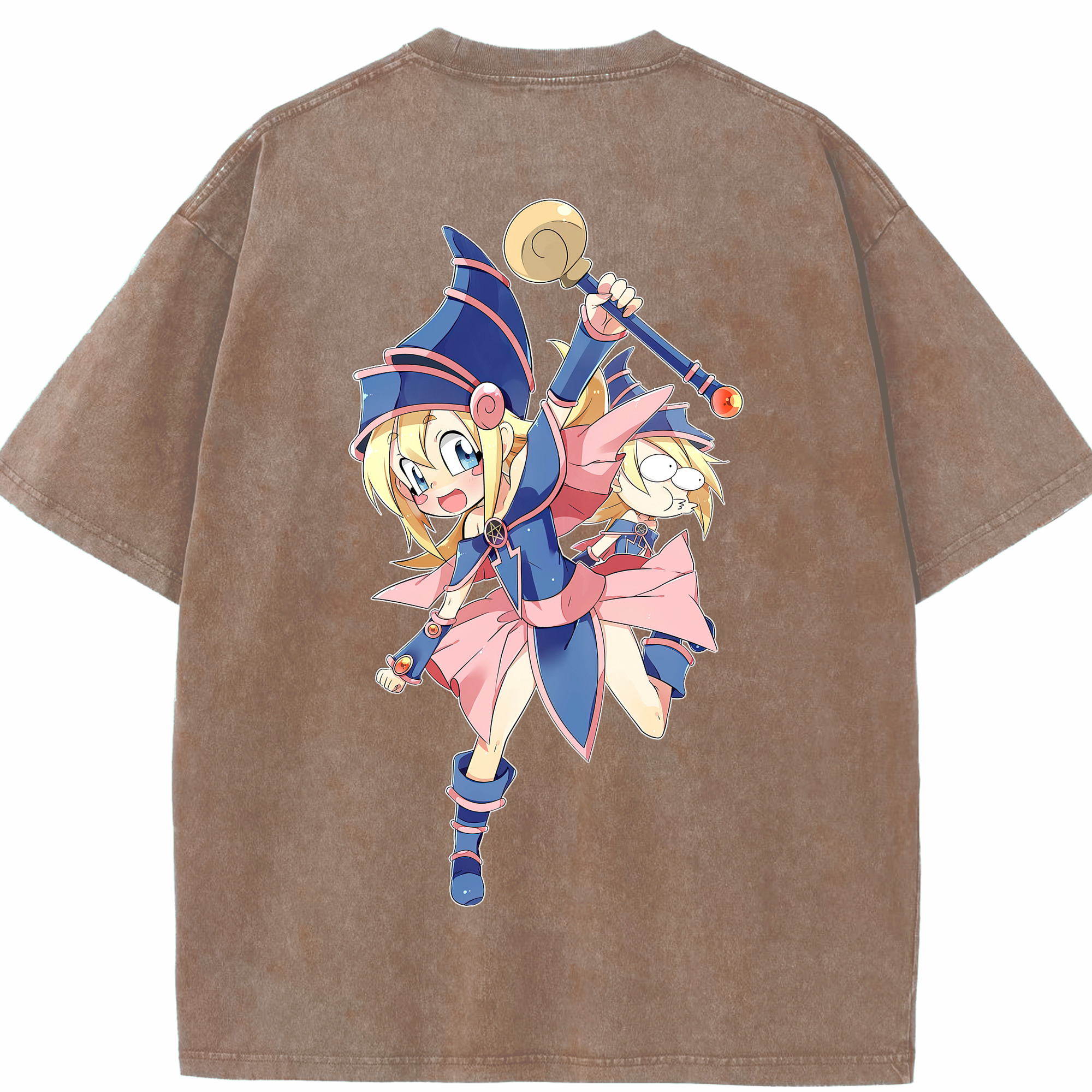 （画像用） 遊☆戯☆王 Yu-Gi-Oh! 綿100% ヴィンテージ風 半袖Tシャツ（背面プリント）
