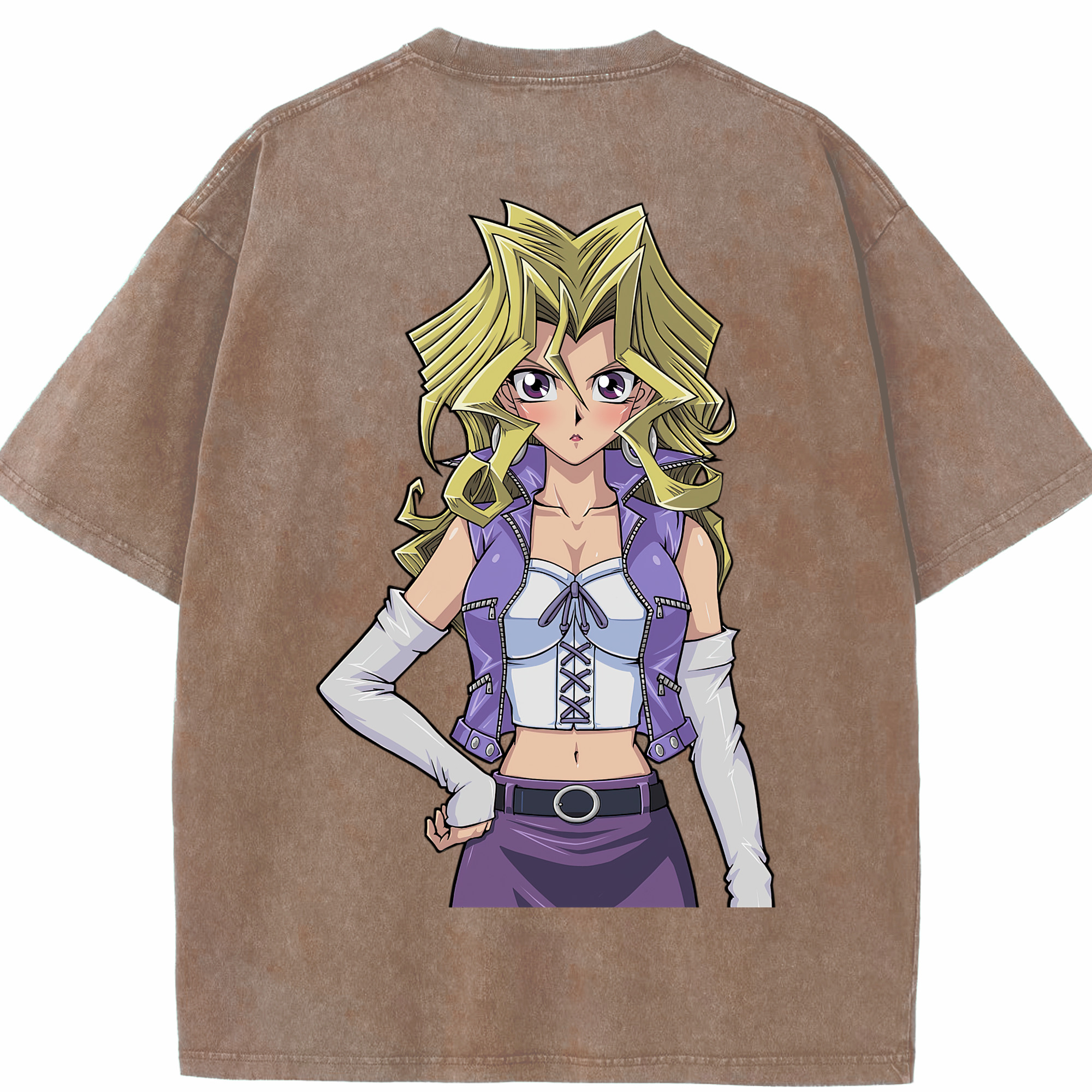 （画像用） 遊☆戯☆王 Yu-Gi-Oh! 綿100% ヴィンテージ風 半袖Tシャツ（背面プリント）