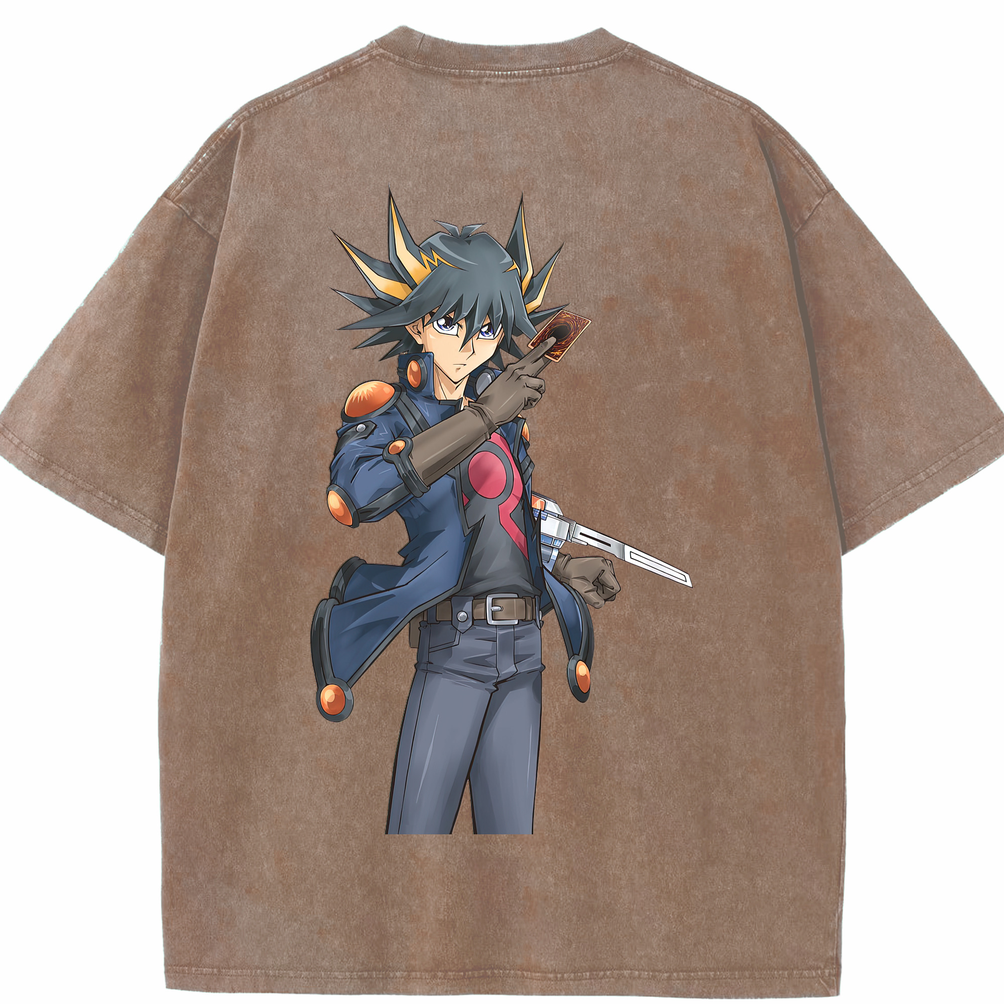 （画像用） 遊☆戯☆王 Yu-Gi-Oh! 綿100% ヴィンテージ風 半袖Tシャツ（背面プリント）