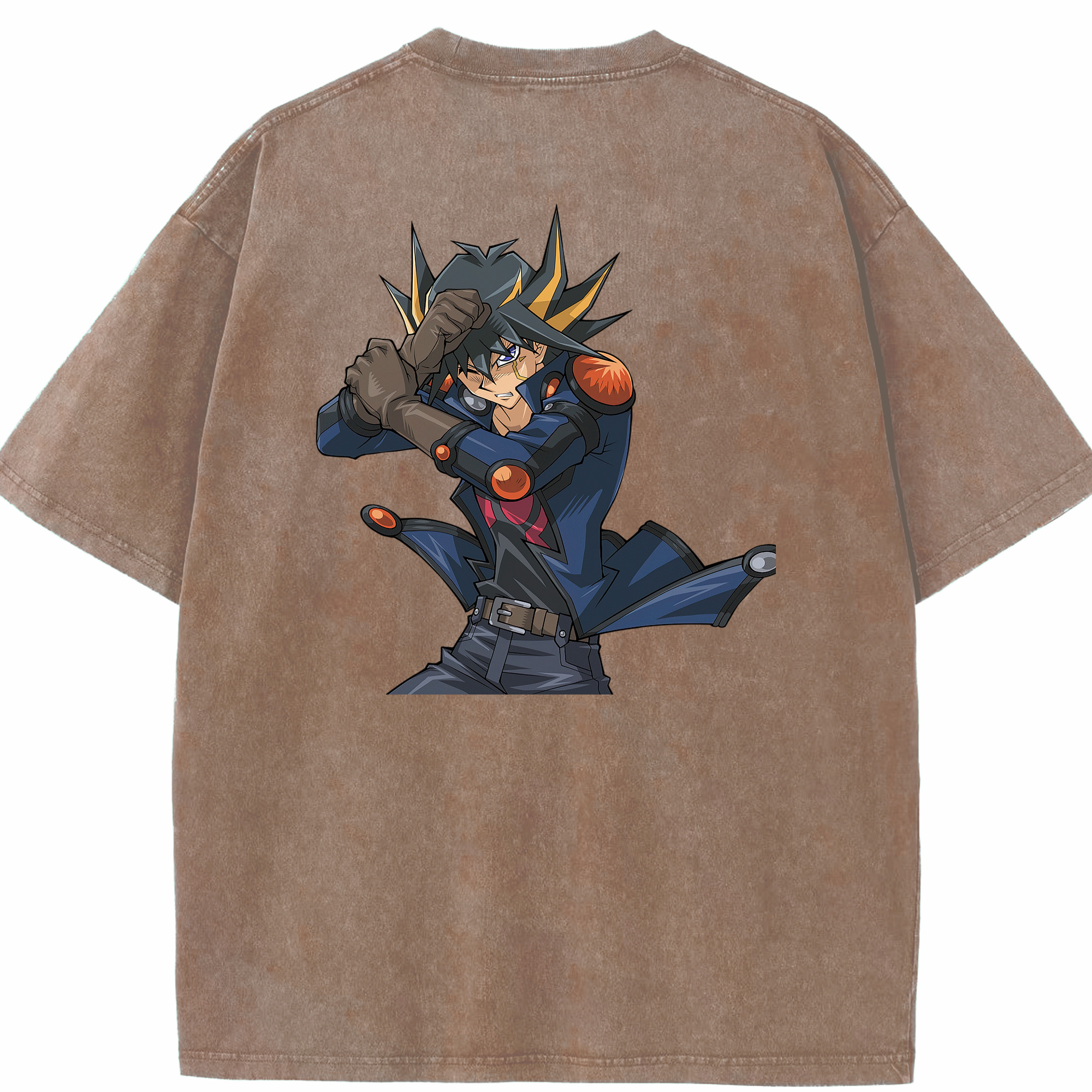 （画像用） 遊☆戯☆王 Yu-Gi-Oh! 綿100% ヴィンテージ風 半袖Tシャツ（背面プリント）