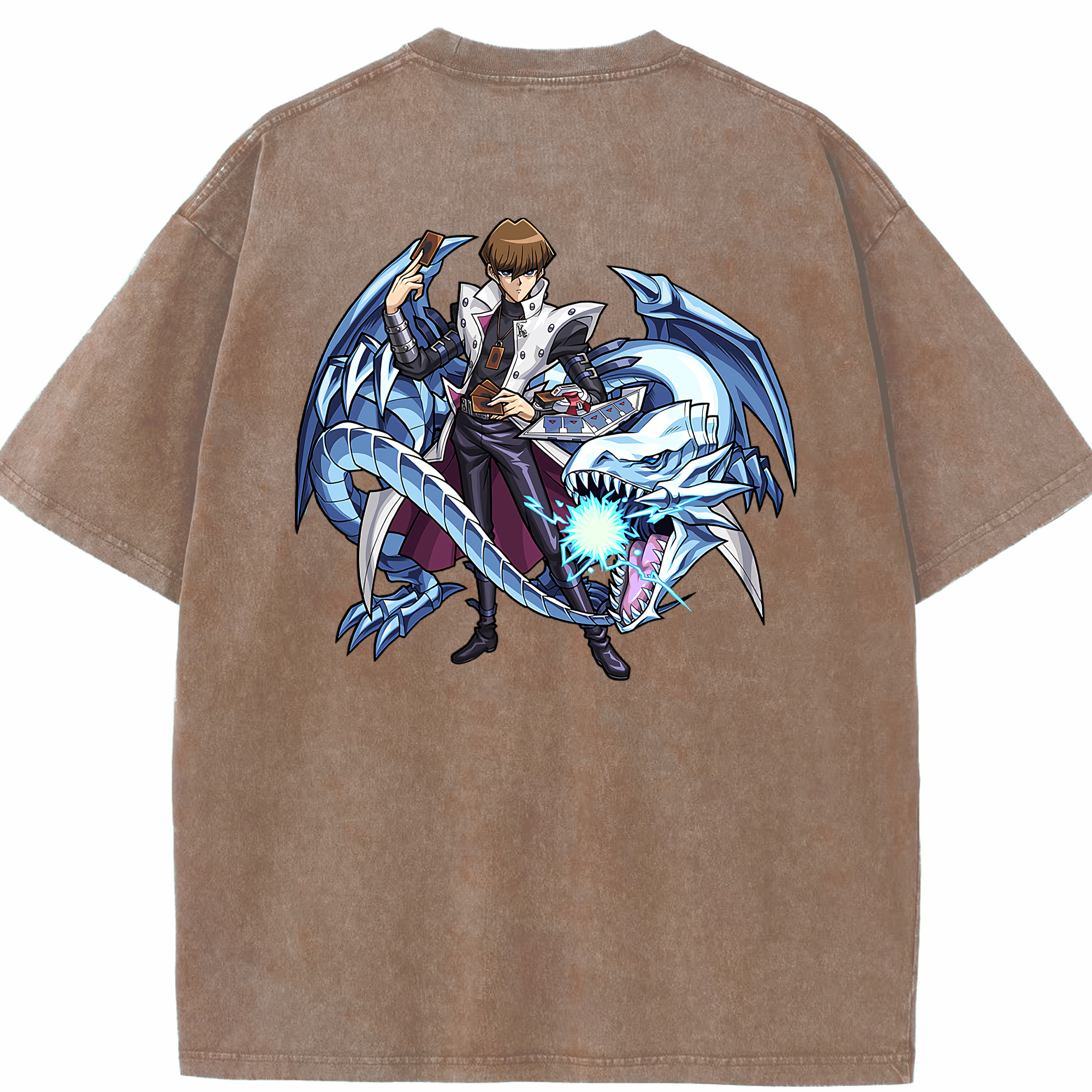 （画像用） 遊☆戯☆王 Yu-Gi-Oh! 綿100% ヴィンテージ風 半袖Tシャツ（背面プリント）