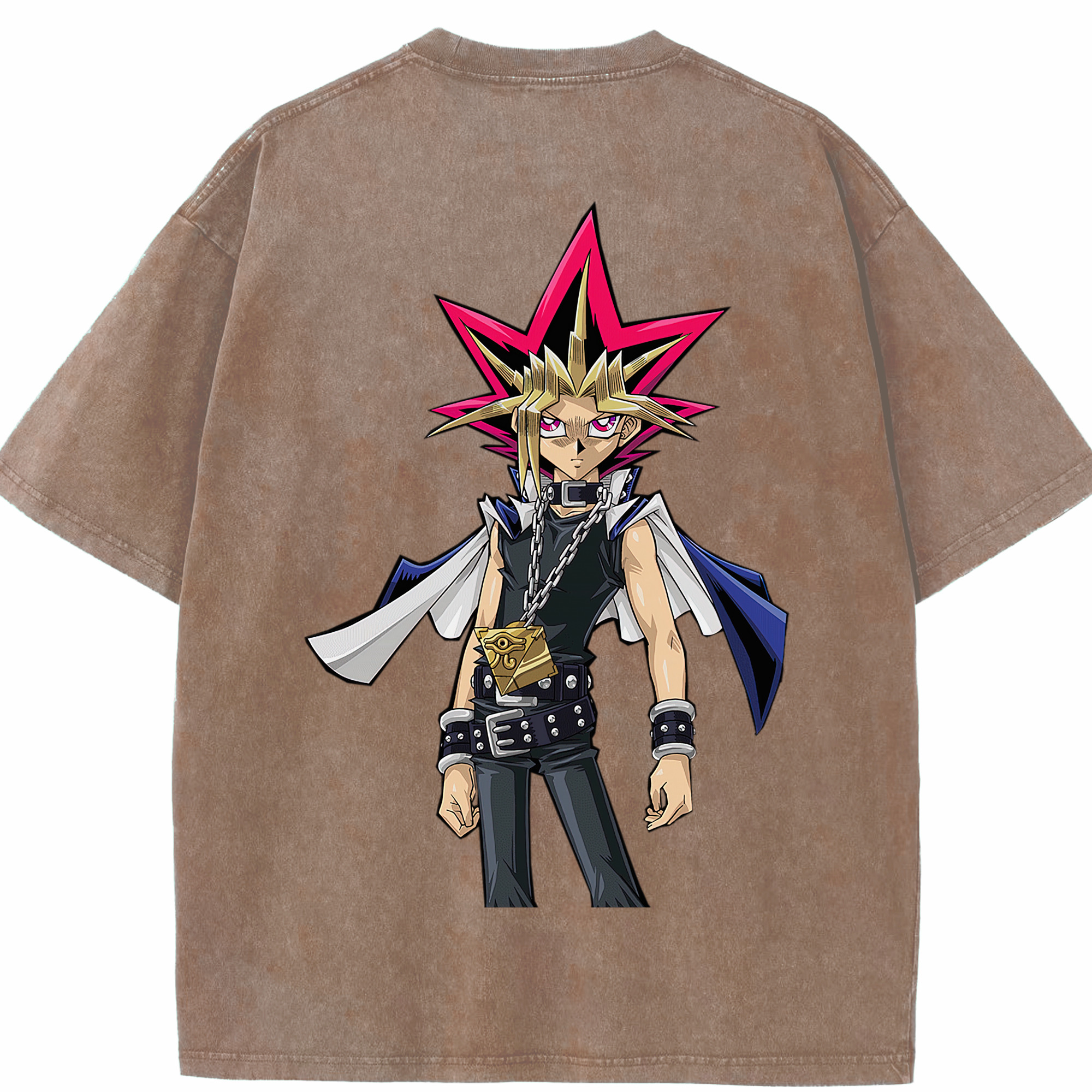 （画像用） 遊☆戯☆王 Yu-Gi-Oh! 綿100% ヴィンテージ風 半袖Tシャツ（背面プリント）