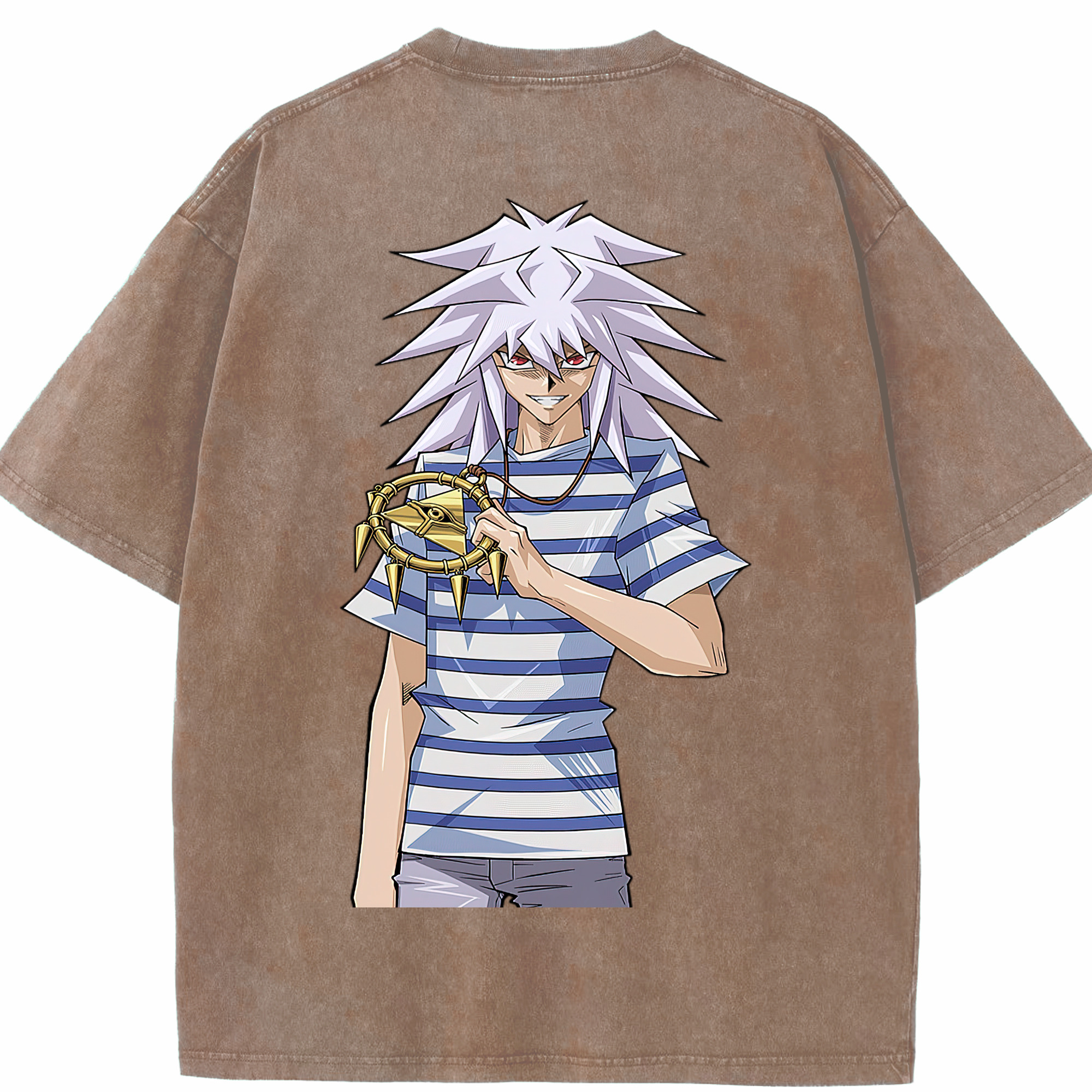 （画像用） 遊☆戯☆王 Yu-Gi-Oh! 綿100% ヴィンテージ風 半袖Tシャツ（背面プリント）