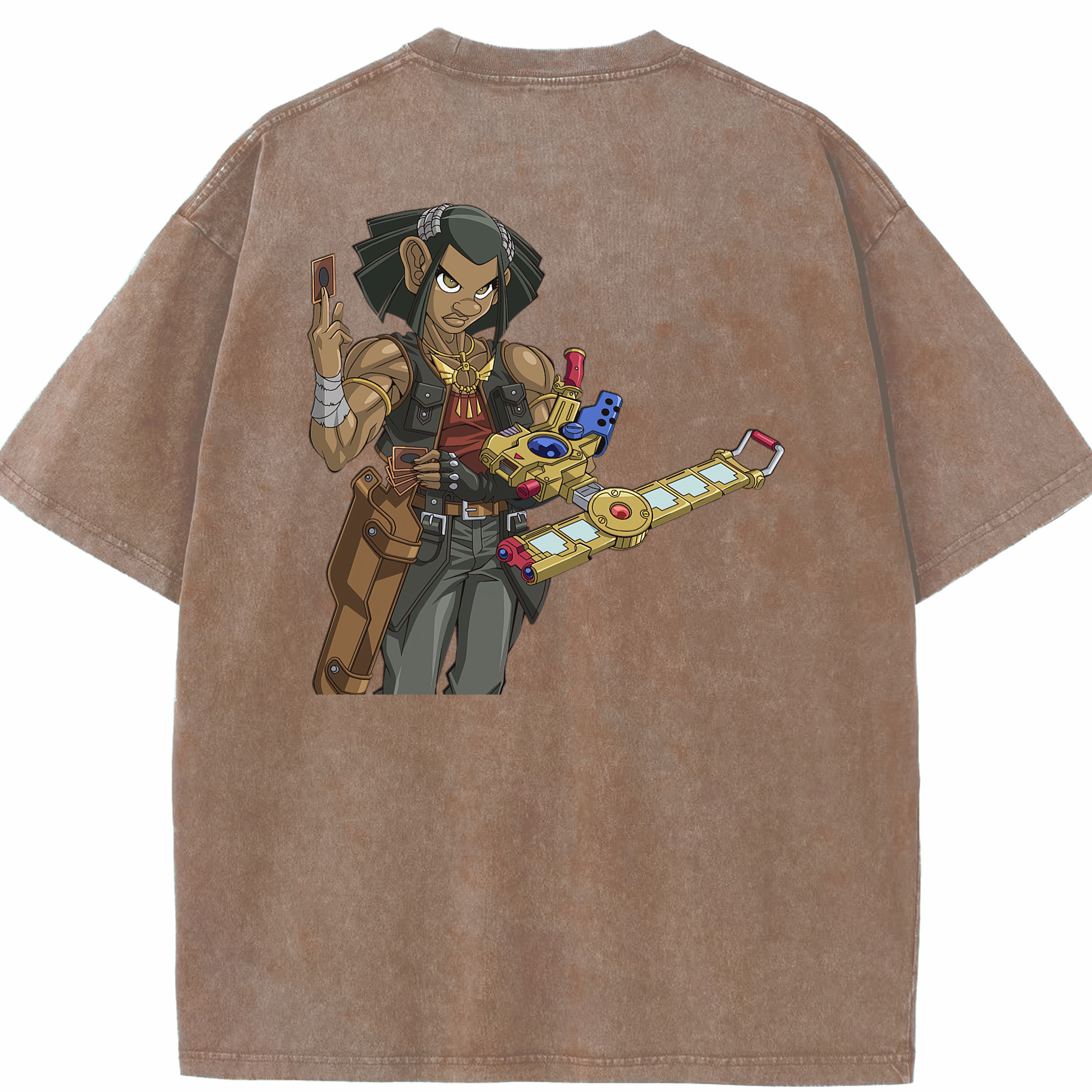 （画像用） 遊☆戯☆王 Yu-Gi-Oh! 綿100% ヴィンテージ風 半袖Tシャツ（背面プリント）