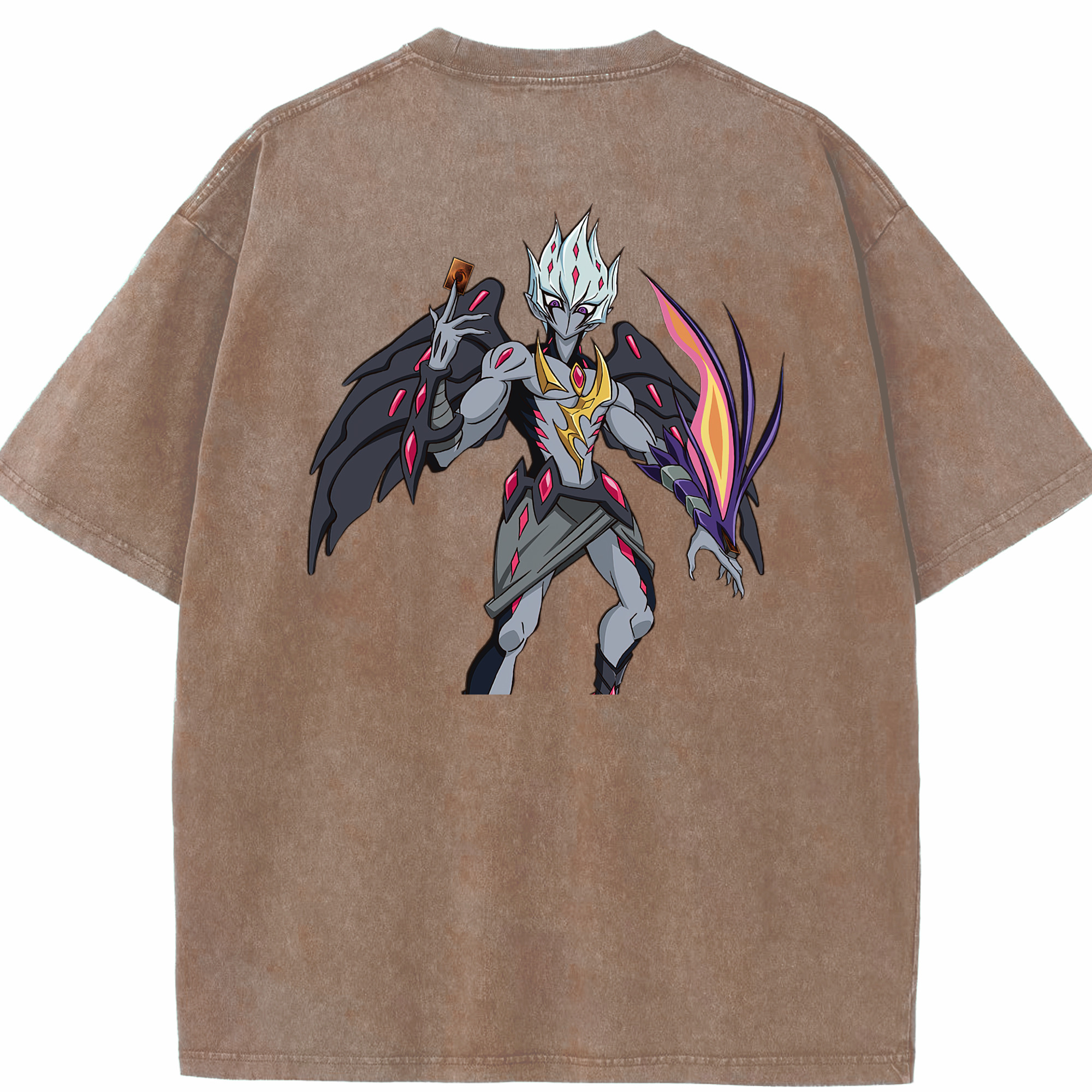 （画像用） 遊☆戯☆王 Yu-Gi-Oh! 綿100% ヴィンテージ風 半袖Tシャツ（背面プリント）