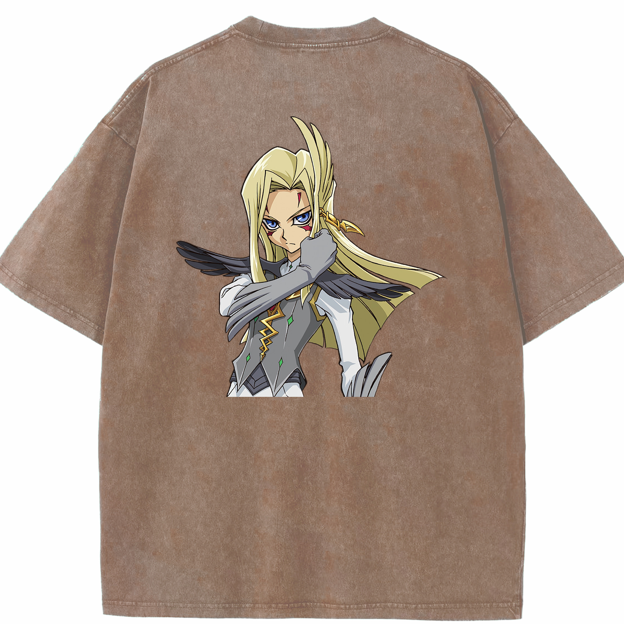 （画像用） 遊☆戯☆王 Yu-Gi-Oh! 綿100% ヴィンテージ風 半袖Tシャツ（背面プリント）