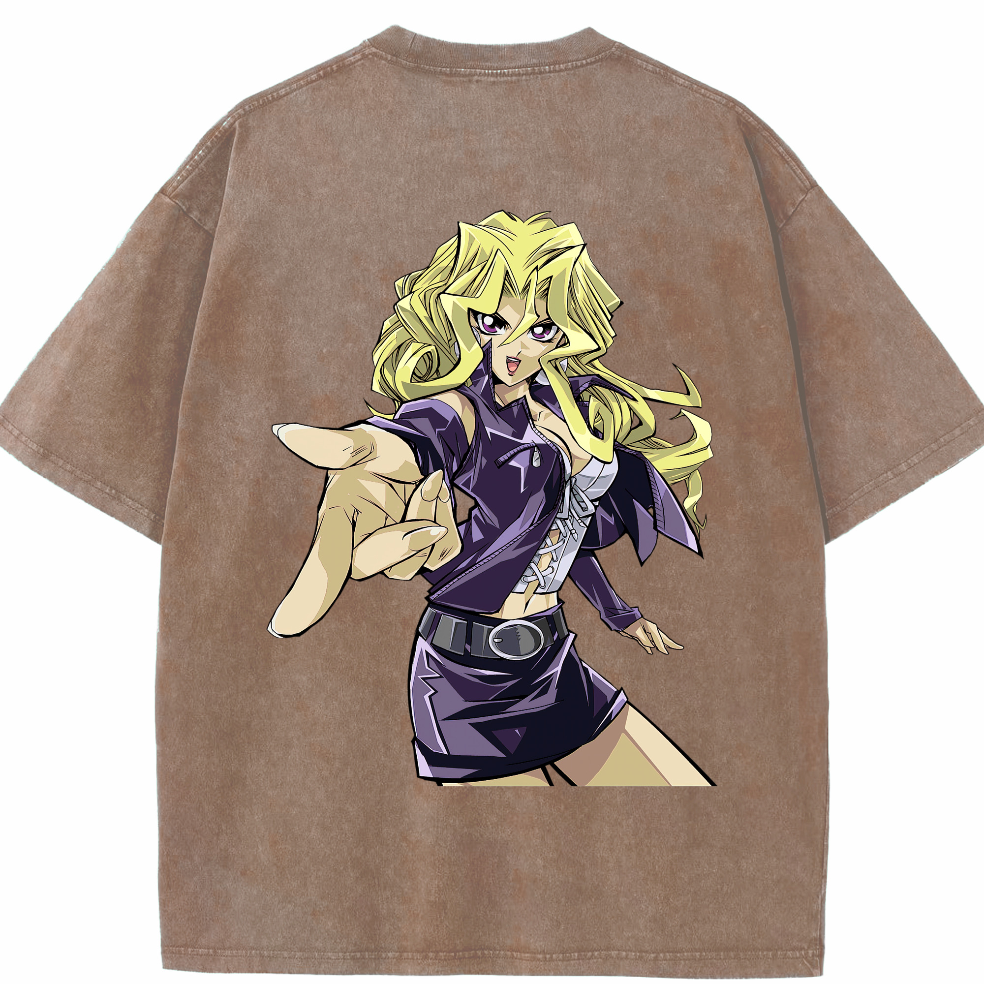 （画像用） 遊☆戯☆王 Yu-Gi-Oh! 綿100% ヴィンテージ風 半袖Tシャツ（背面プリント）