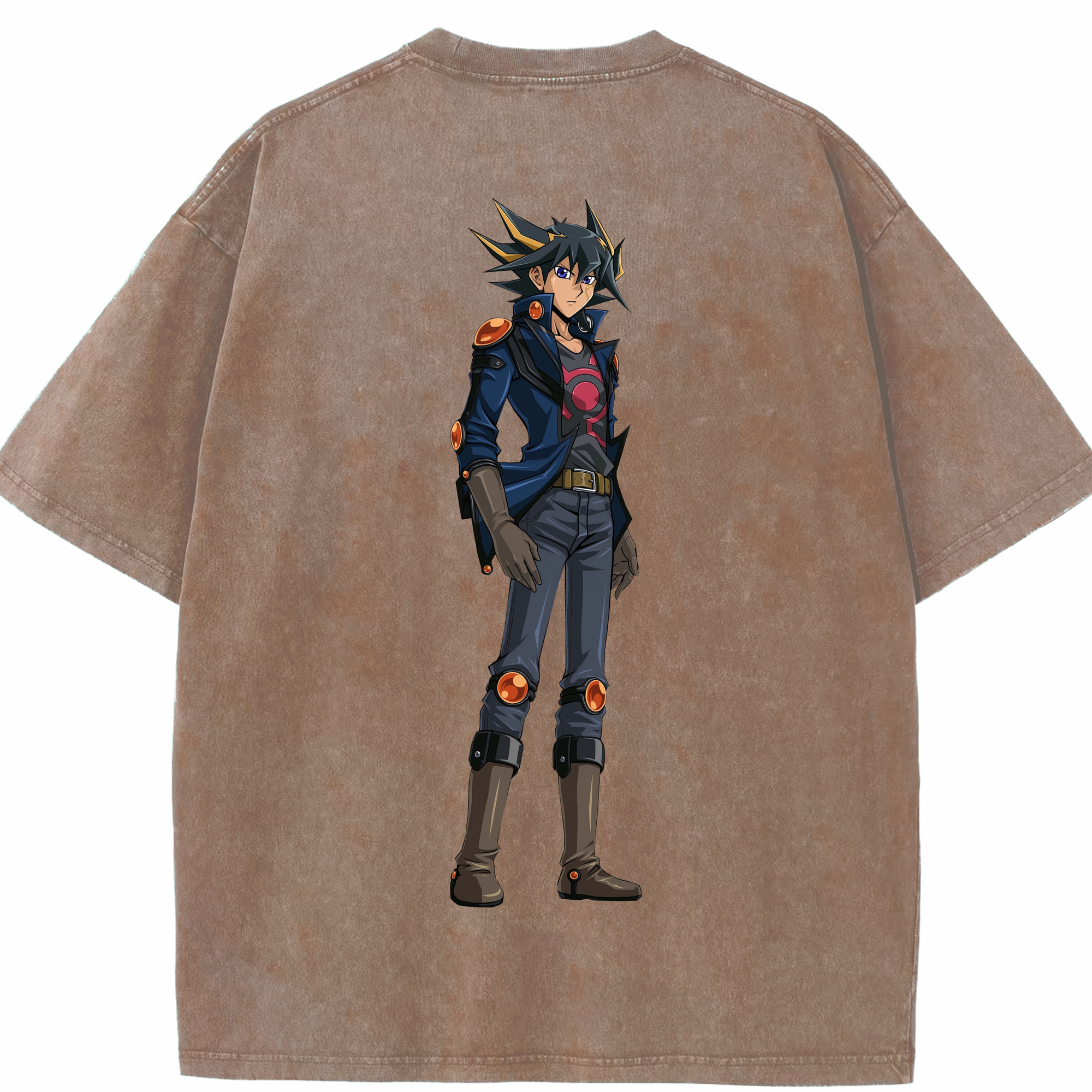 （画像用） 遊☆戯☆王 Yu-Gi-Oh! 綿100% ヴィンテージ風 半袖Tシャツ（背面プリント）