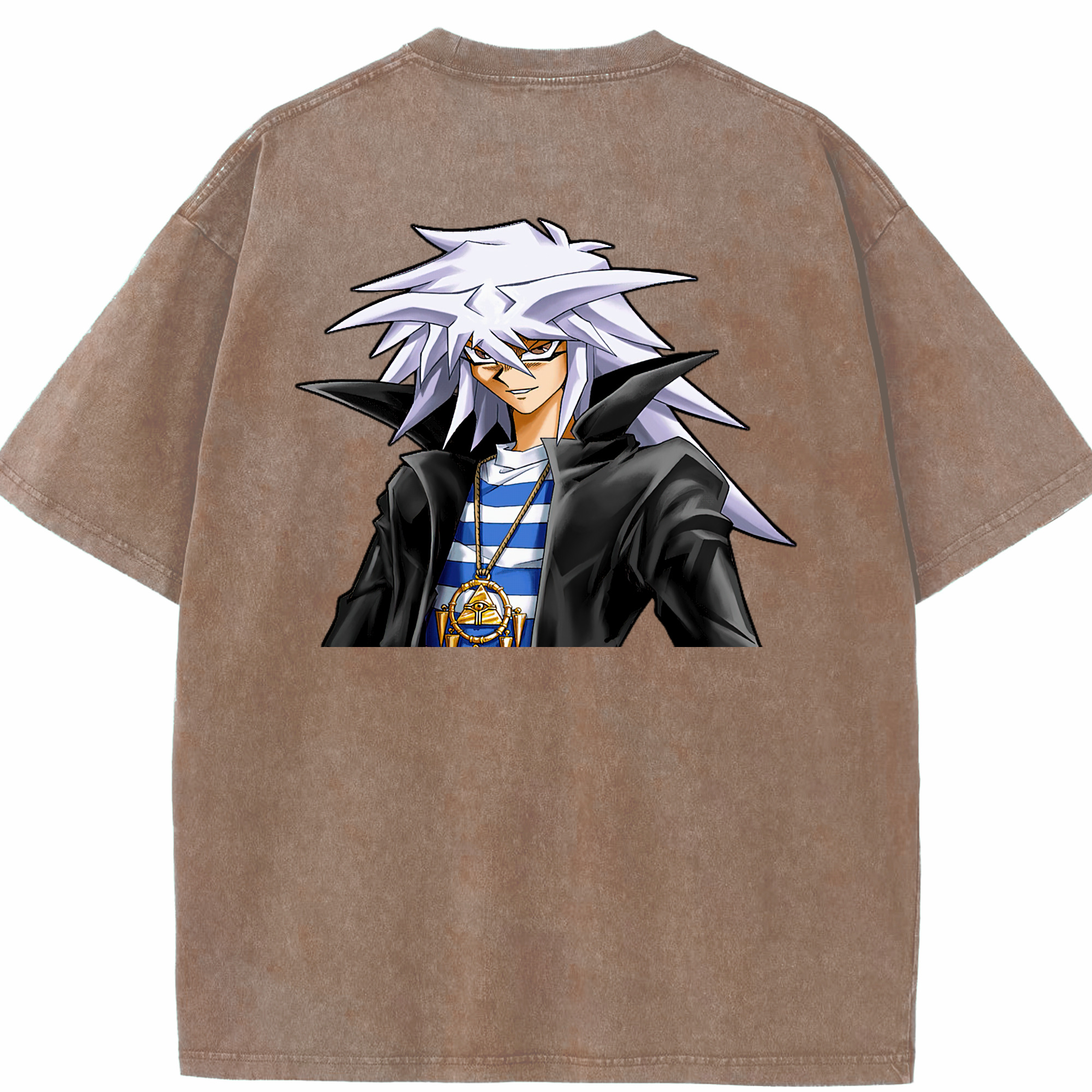（画像用） 遊☆戯☆王 Yu-Gi-Oh! 綿100% ヴィンテージ風 半袖Tシャツ（背面プリント）