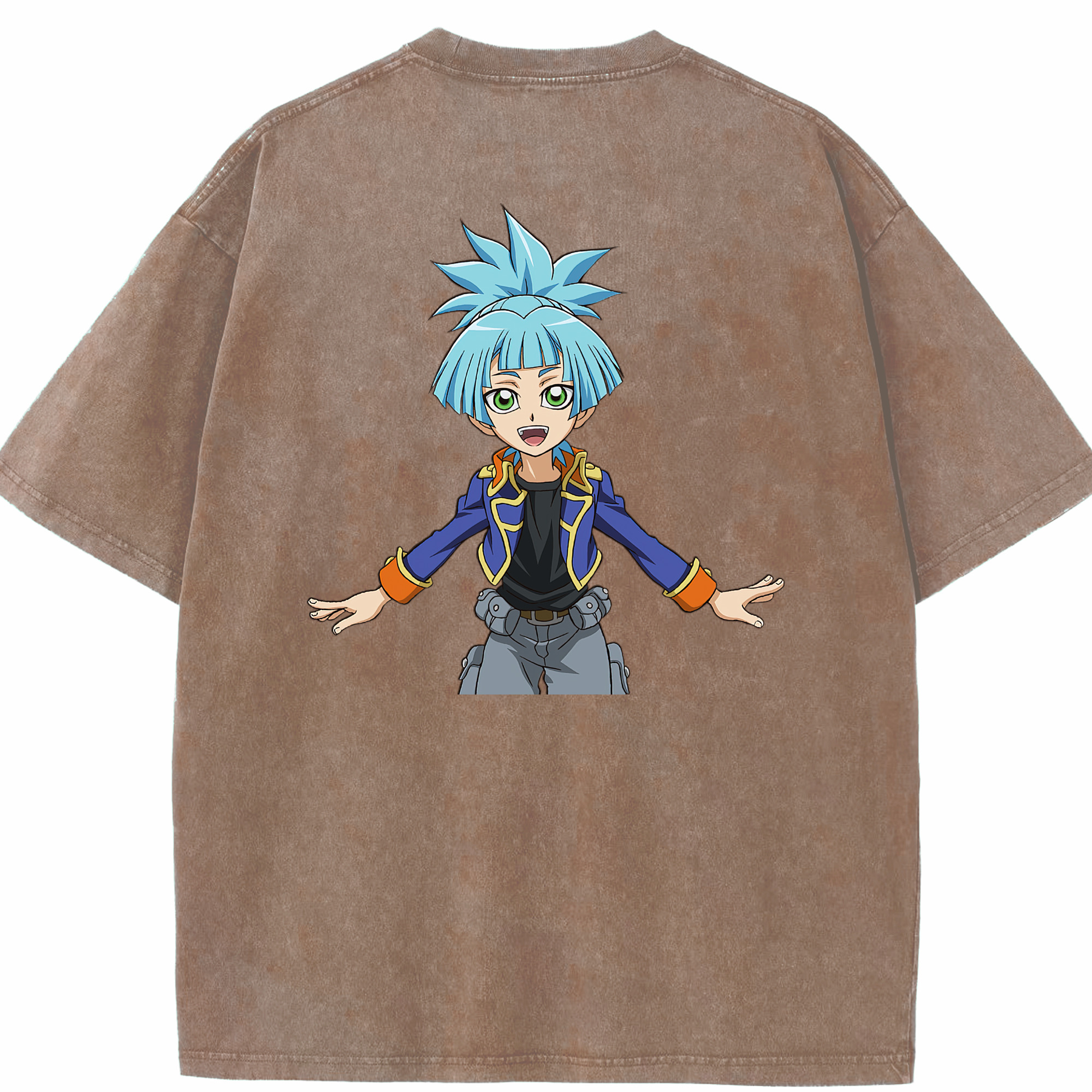 （画像用） 遊☆戯☆王 Yu-Gi-Oh! 綿100% ヴィンテージ風 半袖Tシャツ（背面プリント）