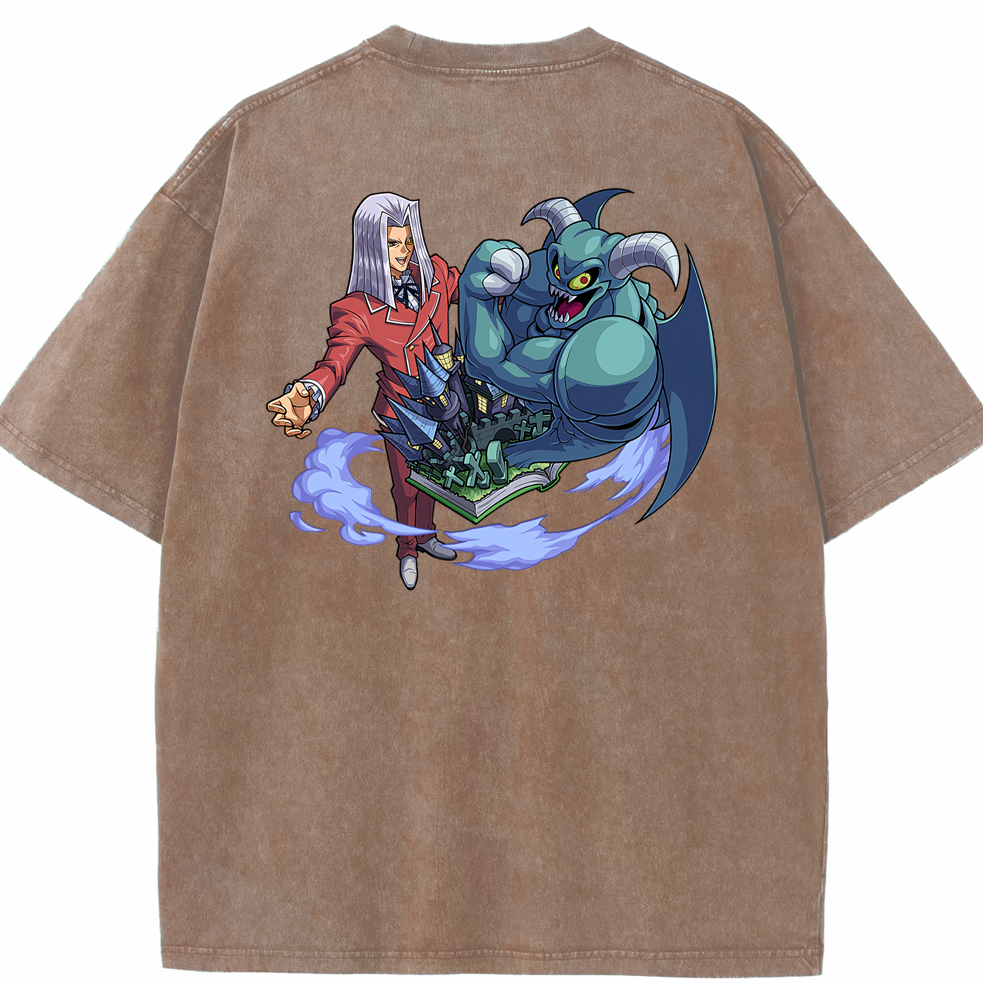 （画像用） 遊☆戯☆王 Yu-Gi-Oh! 綿100% ヴィンテージ風 半袖Tシャツ（背面プリント）