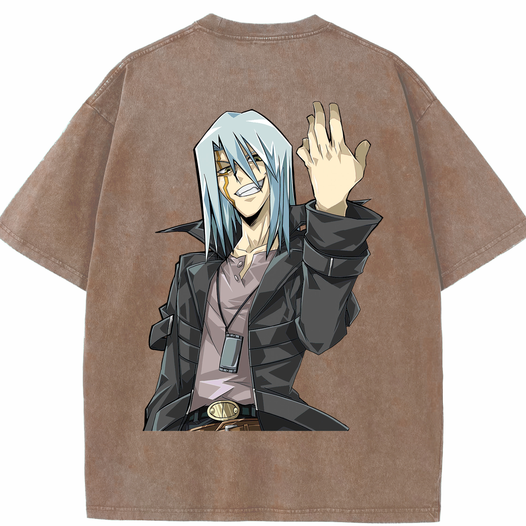 （画像用） 遊☆戯☆王 Yu-Gi-Oh! 綿100% ヴィンテージ風 半袖Tシャツ（背面プリント）