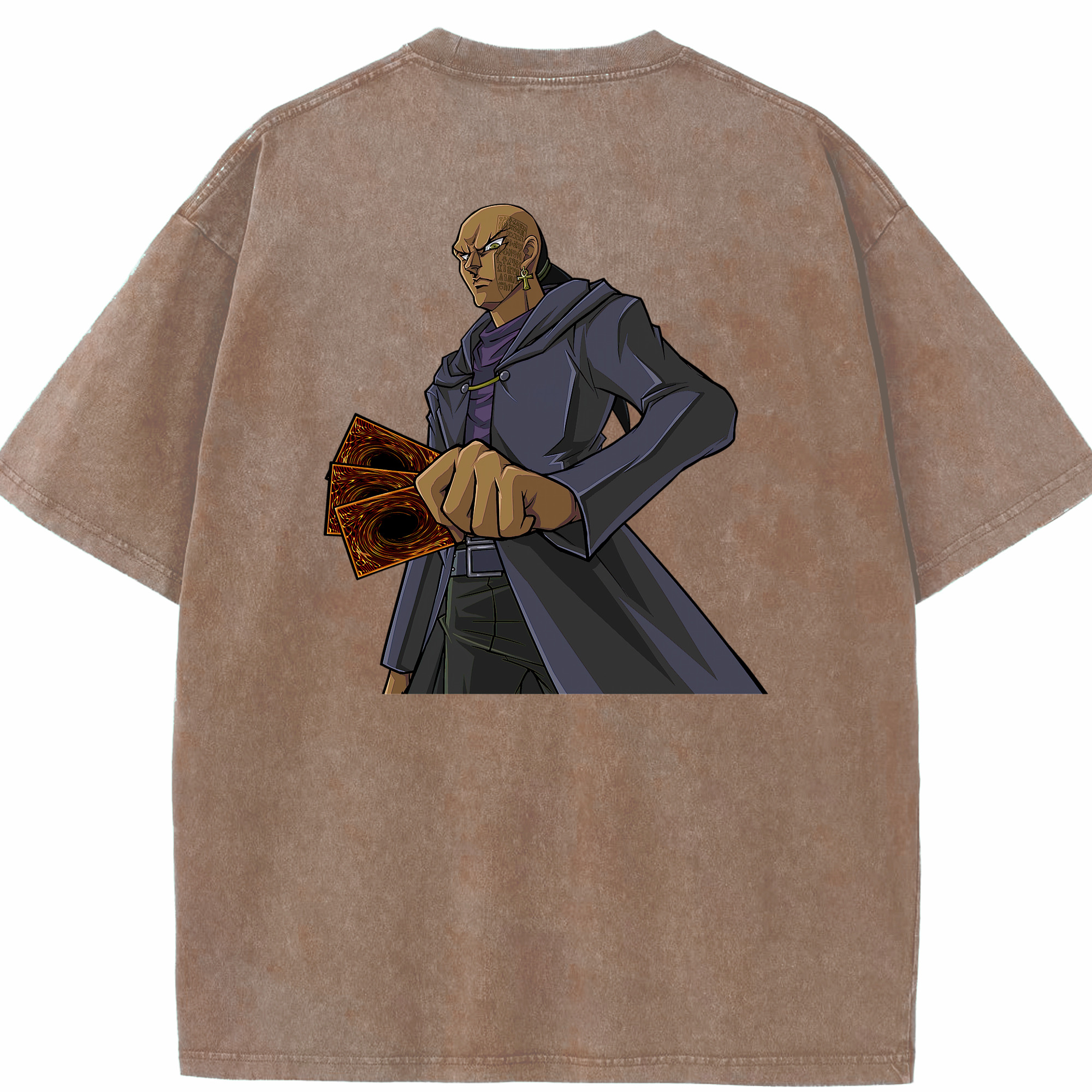 （画像用） 遊☆戯☆王 Yu-Gi-Oh! 綿100% ヴィンテージ風 半袖Tシャツ（背面プリント）