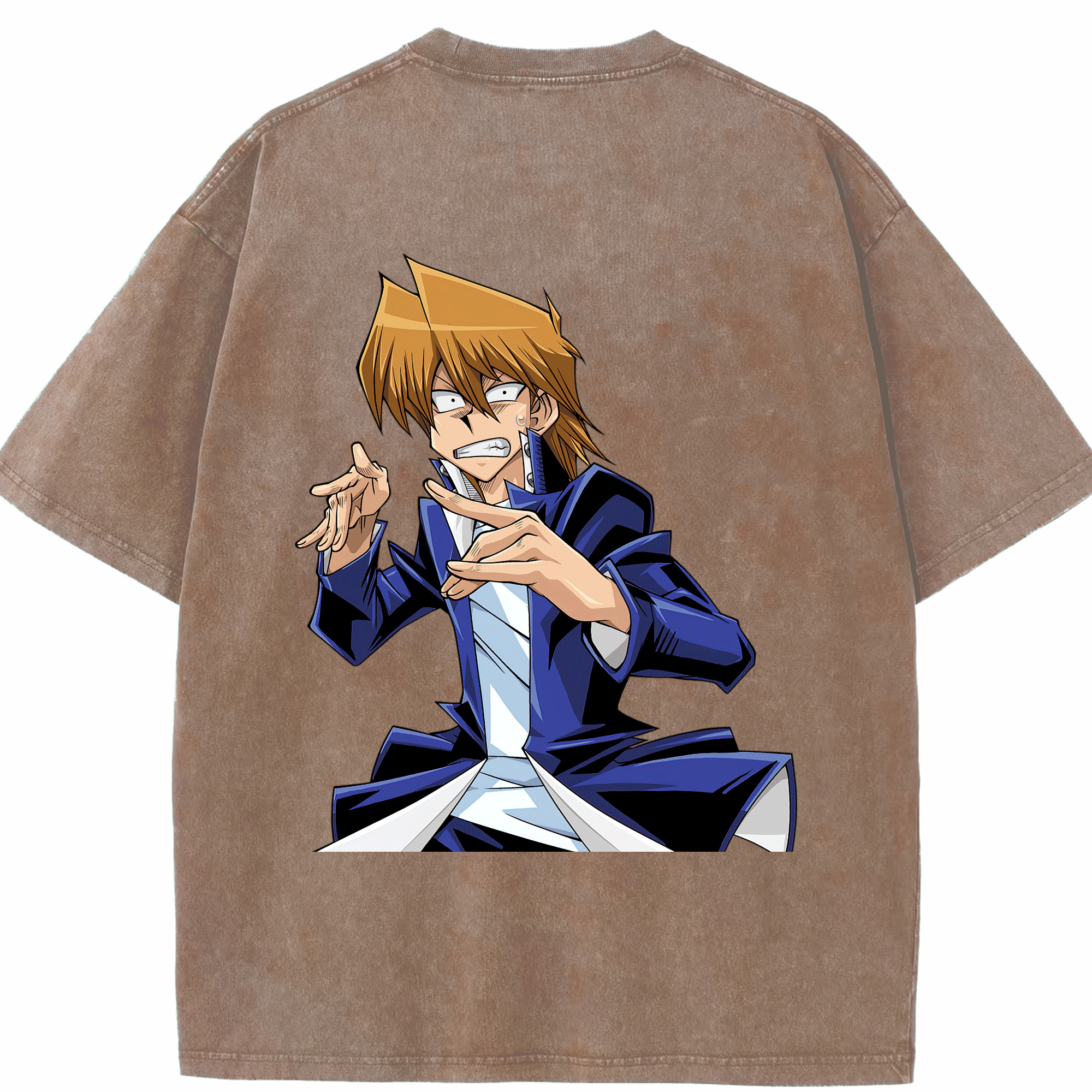 （画像用） 遊☆戯☆王 Yu-Gi-Oh! 綿100% ヴィンテージ風 半袖Tシャツ（背面プリント）