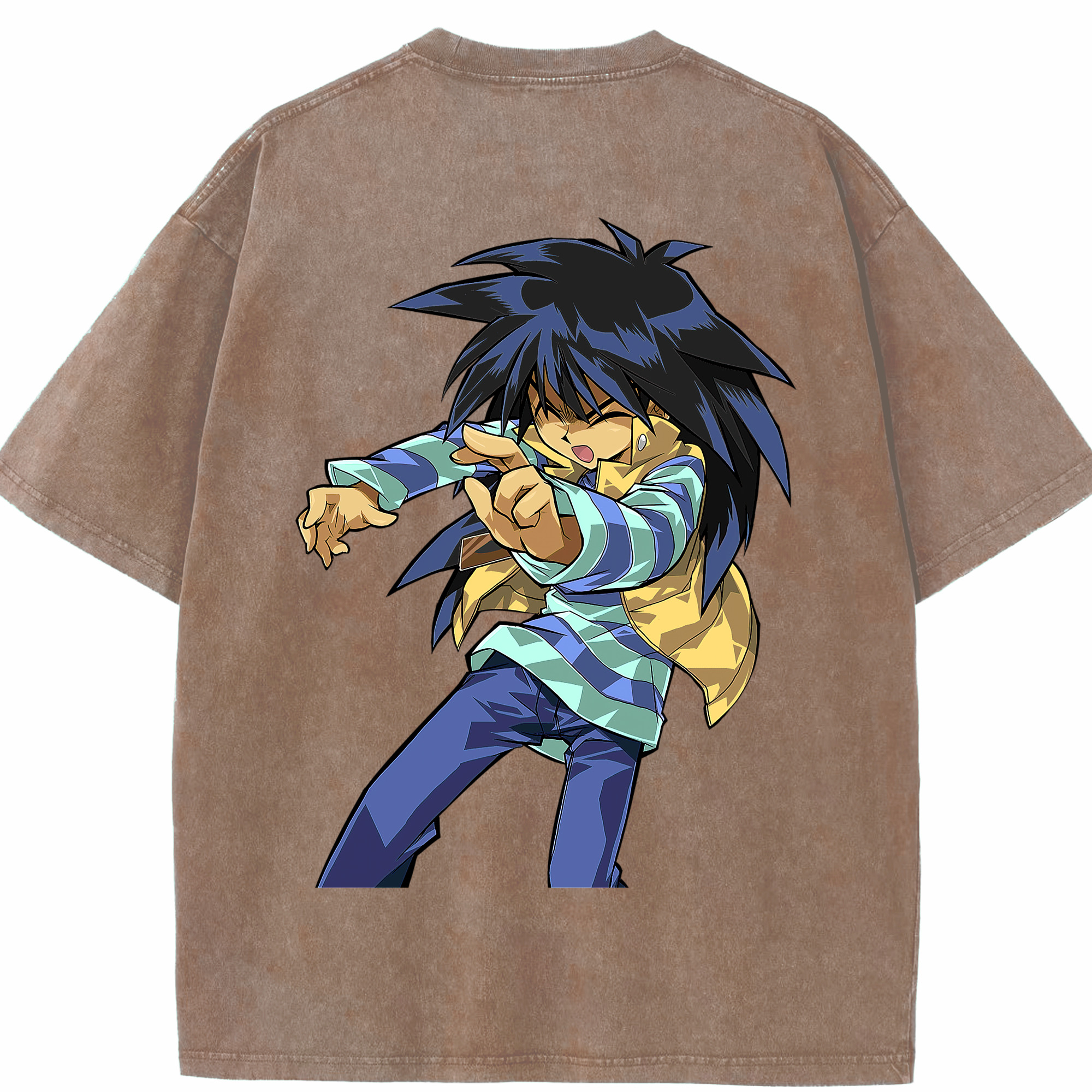 （画像用） 遊☆戯☆王 Yu-Gi-Oh! 綿100% ヴィンテージ風 半袖Tシャツ（背面プリント）