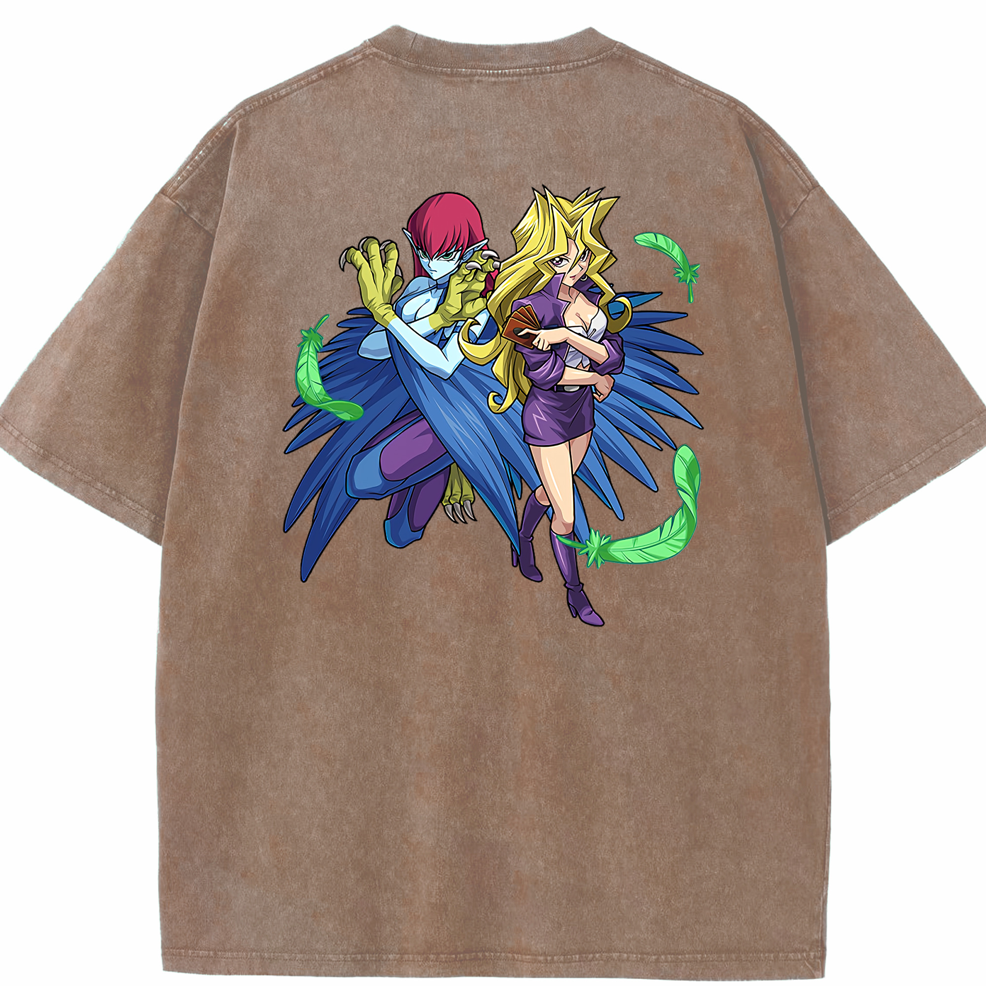 （画像用） 遊☆戯☆王 Yu-Gi-Oh! 綿100% ヴィンテージ風 半袖Tシャツ（背面プリント）