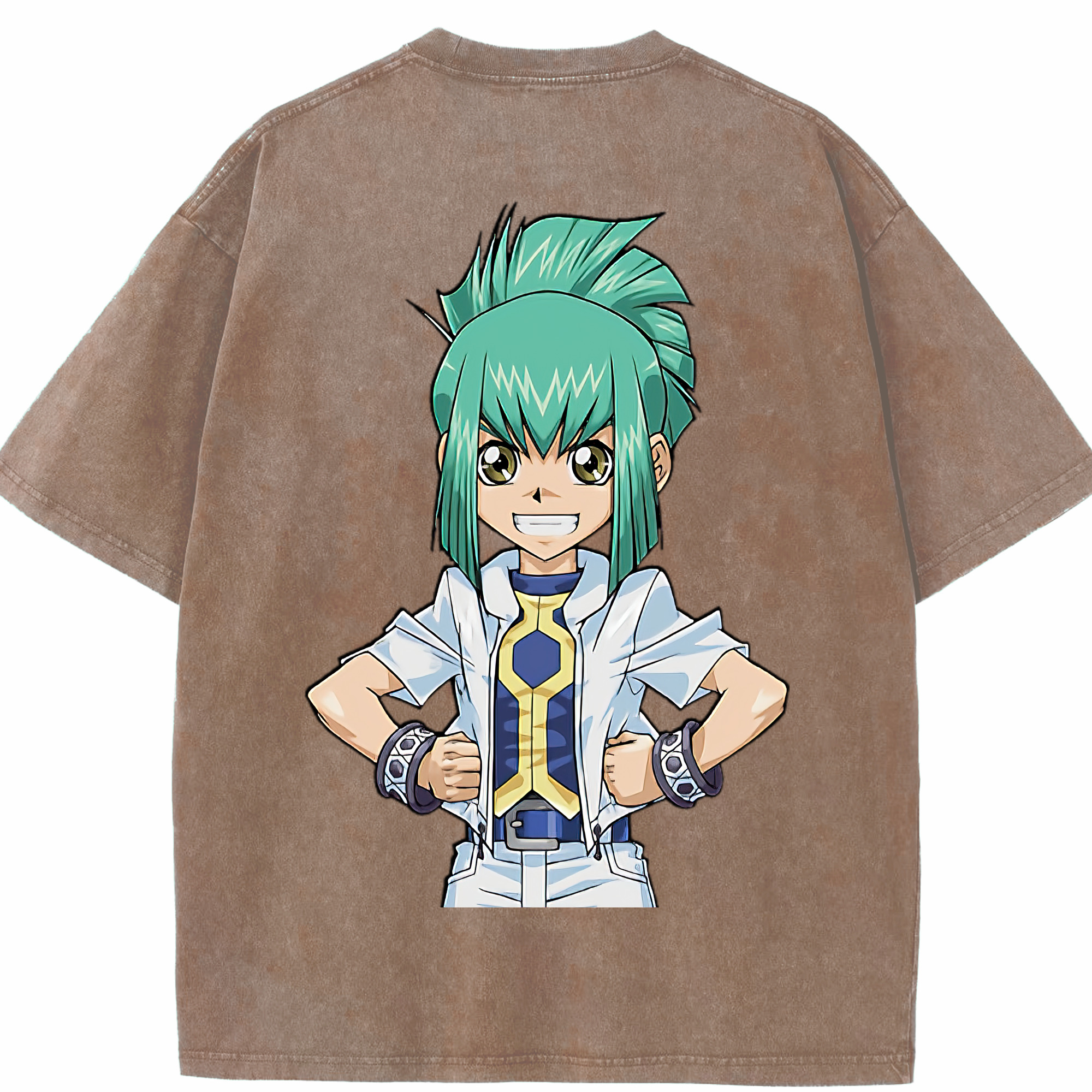 （画像用） 遊☆戯☆王 Yu-Gi-Oh! 綿100% ヴィンテージ風 半袖Tシャツ（背面プリント）