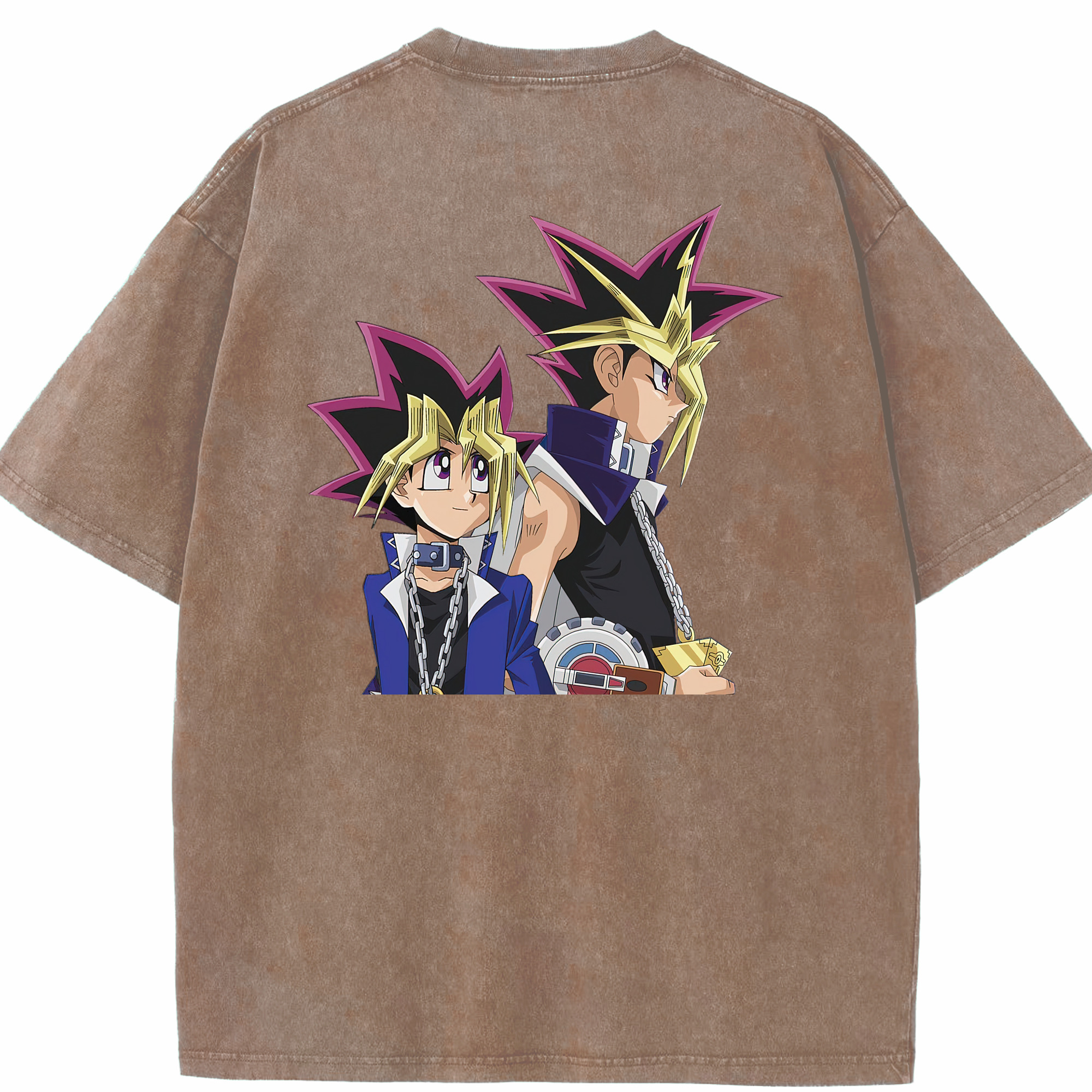 （画像用） 遊☆戯☆王 Yu-Gi-Oh! 綿100% ヴィンテージ風 半袖Tシャツ（背面プリント）