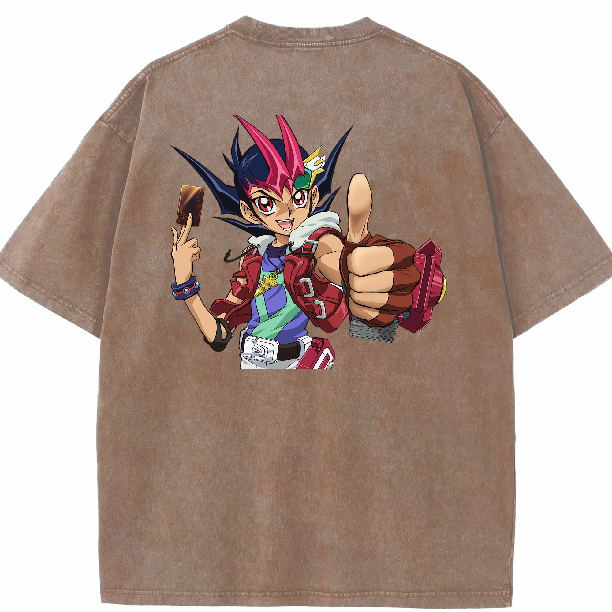 （画像用） 遊☆戯☆王 Yu-Gi-Oh! 綿100% ヴィンテージ風 半袖Tシャツ（背面プリント）