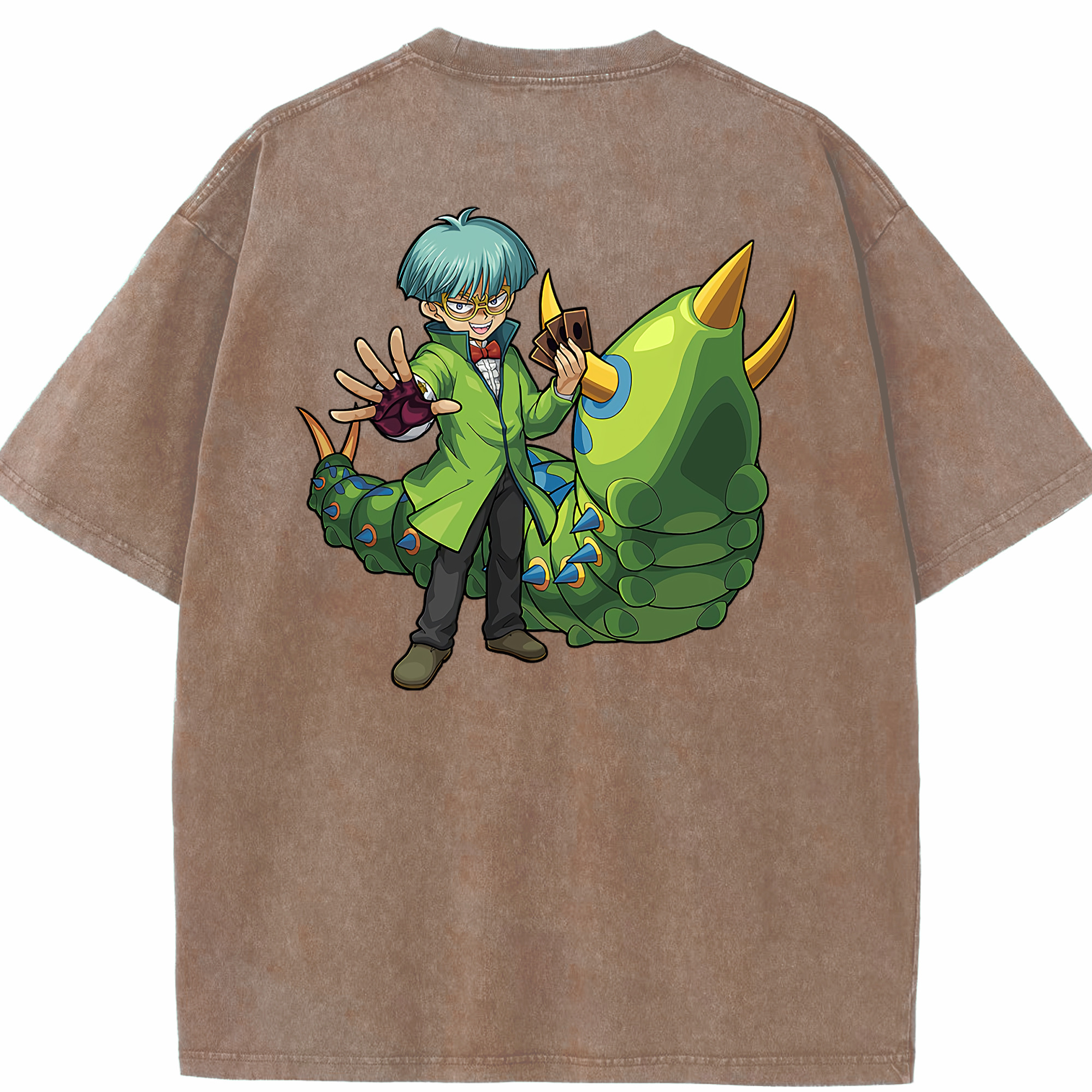 （画像用） 遊☆戯☆王 Yu-Gi-Oh! 綿100% ヴィンテージ風 半袖Tシャツ（背面プリント）
