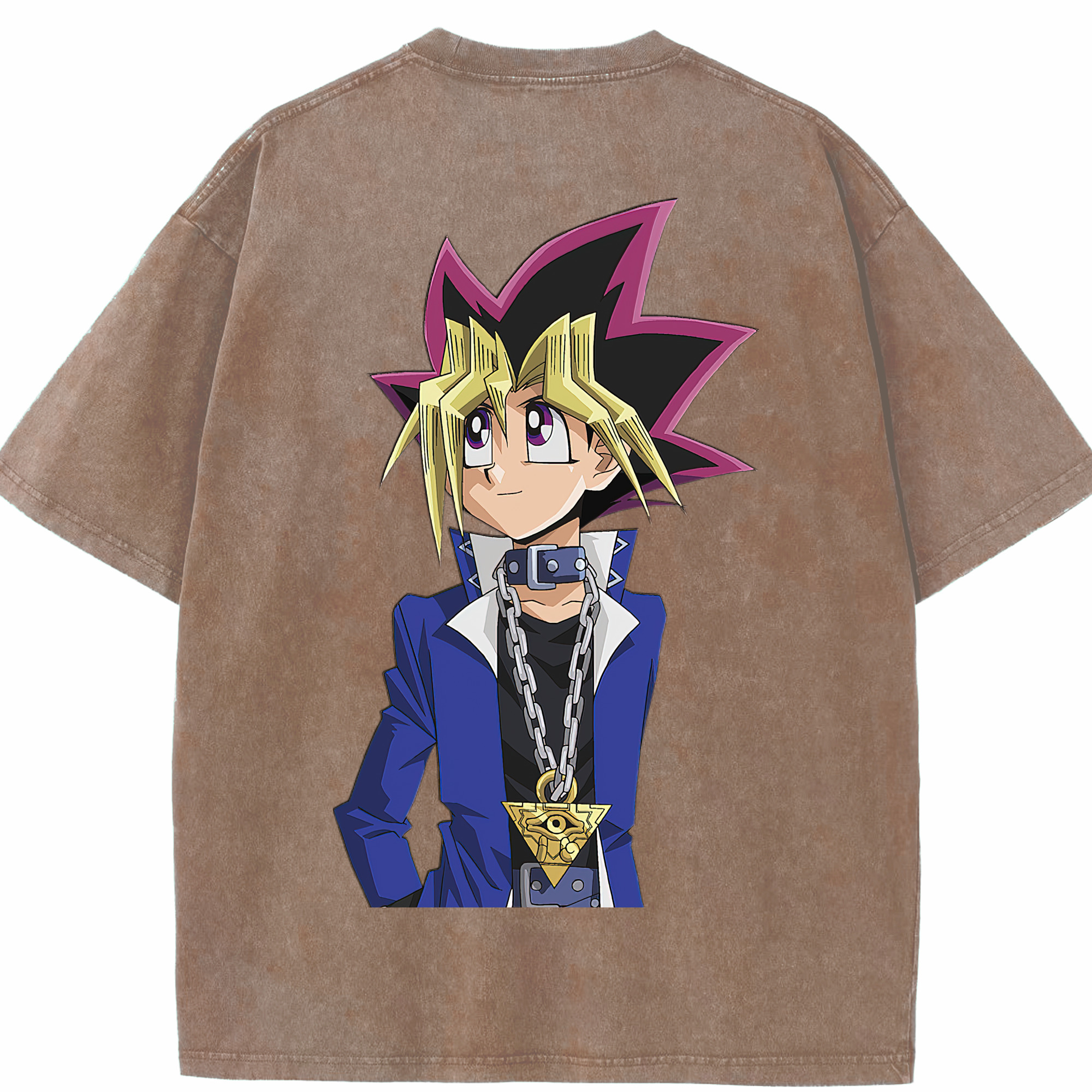 （画像用） 遊☆戯☆王 Yu-Gi-Oh! 綿100% ヴィンテージ風 半袖Tシャツ（背面プリント）