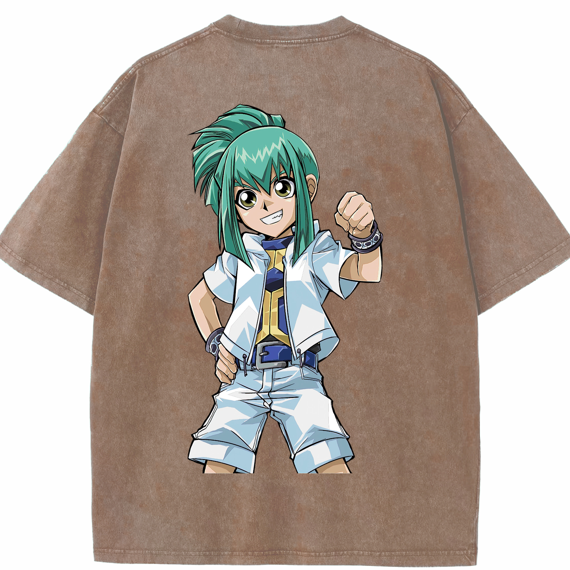 （画像用） 遊☆戯☆王 Yu-Gi-Oh! 綿100% ヴィンテージ風 半袖Tシャツ（背面プリント）