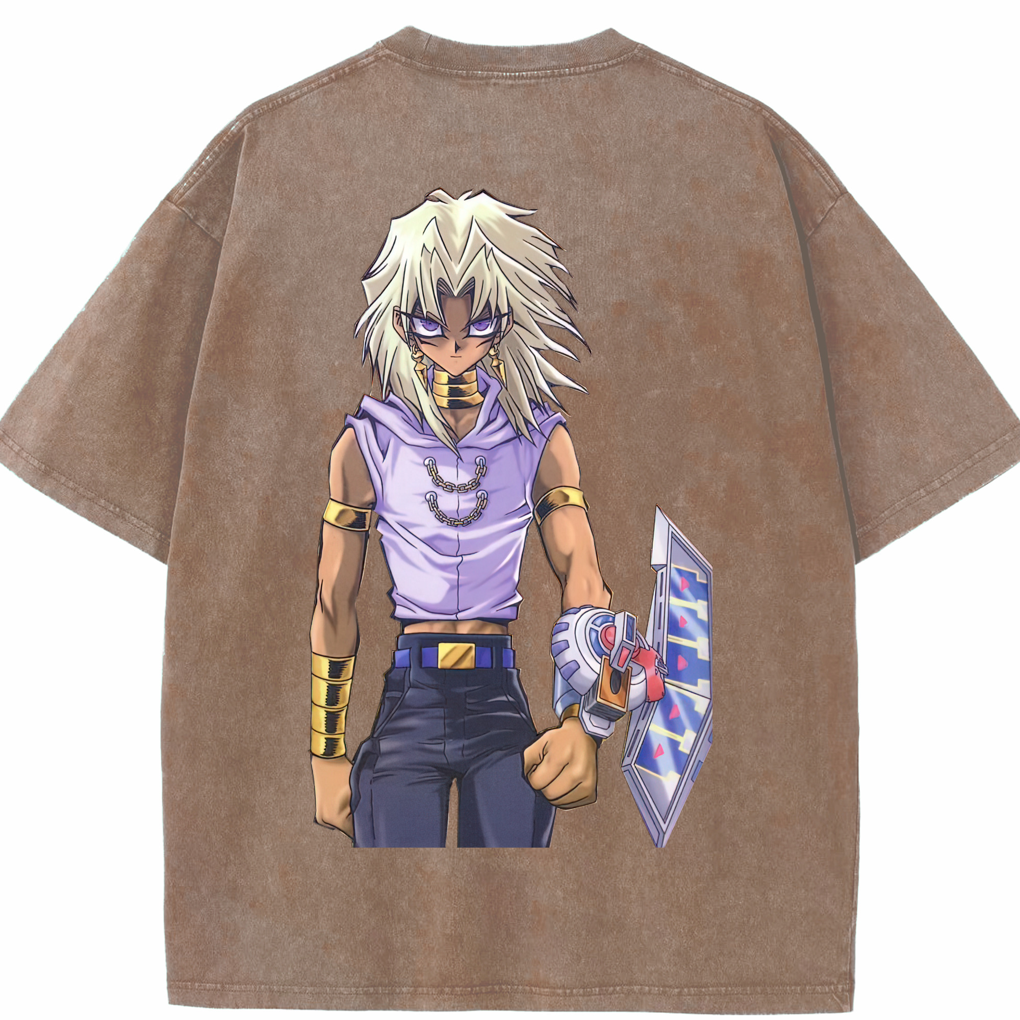 （画像用） 遊☆戯☆王 Yu-Gi-Oh! 綿100% ヴィンテージ風 半袖Tシャツ（背面プリント）