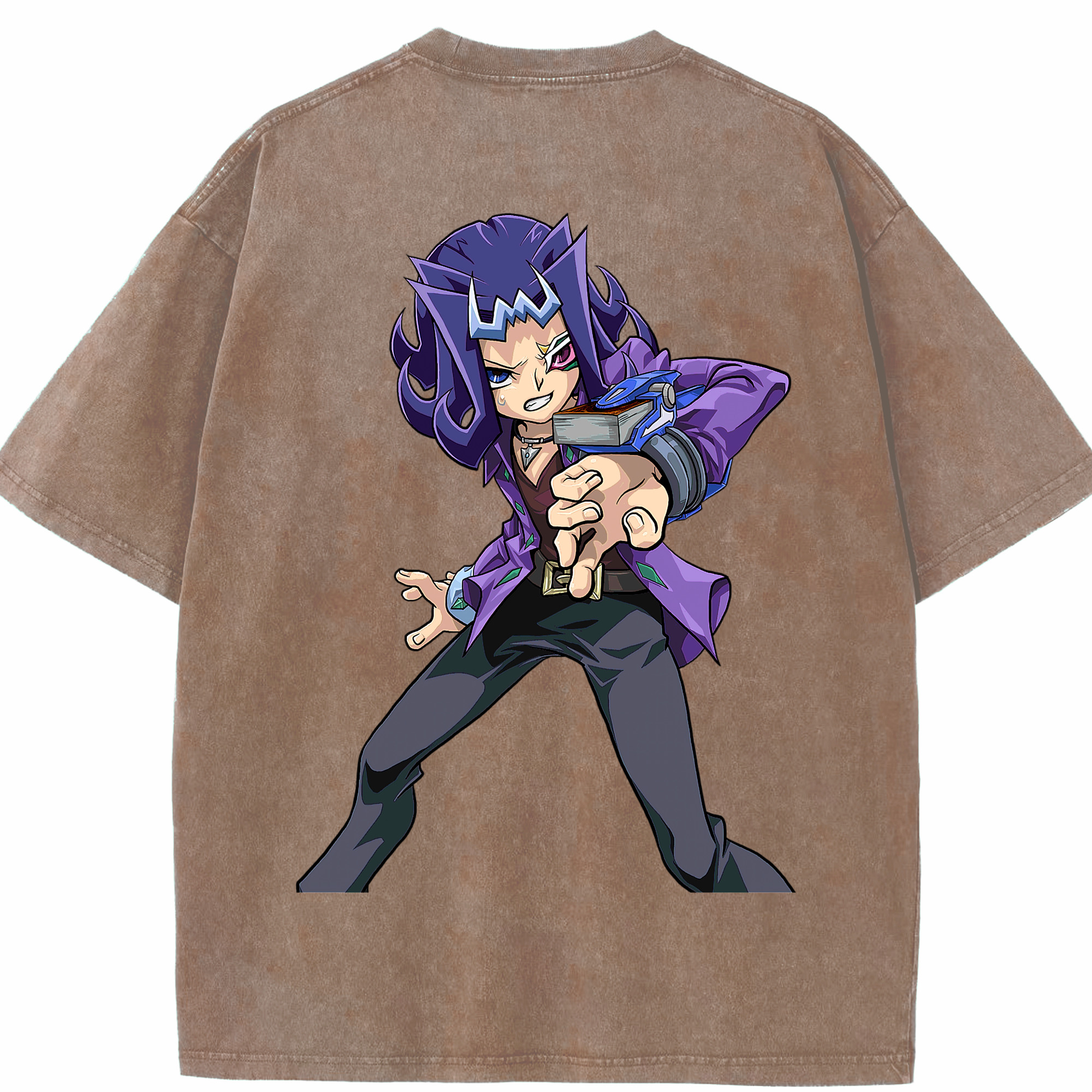 （画像用） 遊☆戯☆王 Yu-Gi-Oh! 綿100% ヴィンテージ風 半袖Tシャツ（背面プリント）