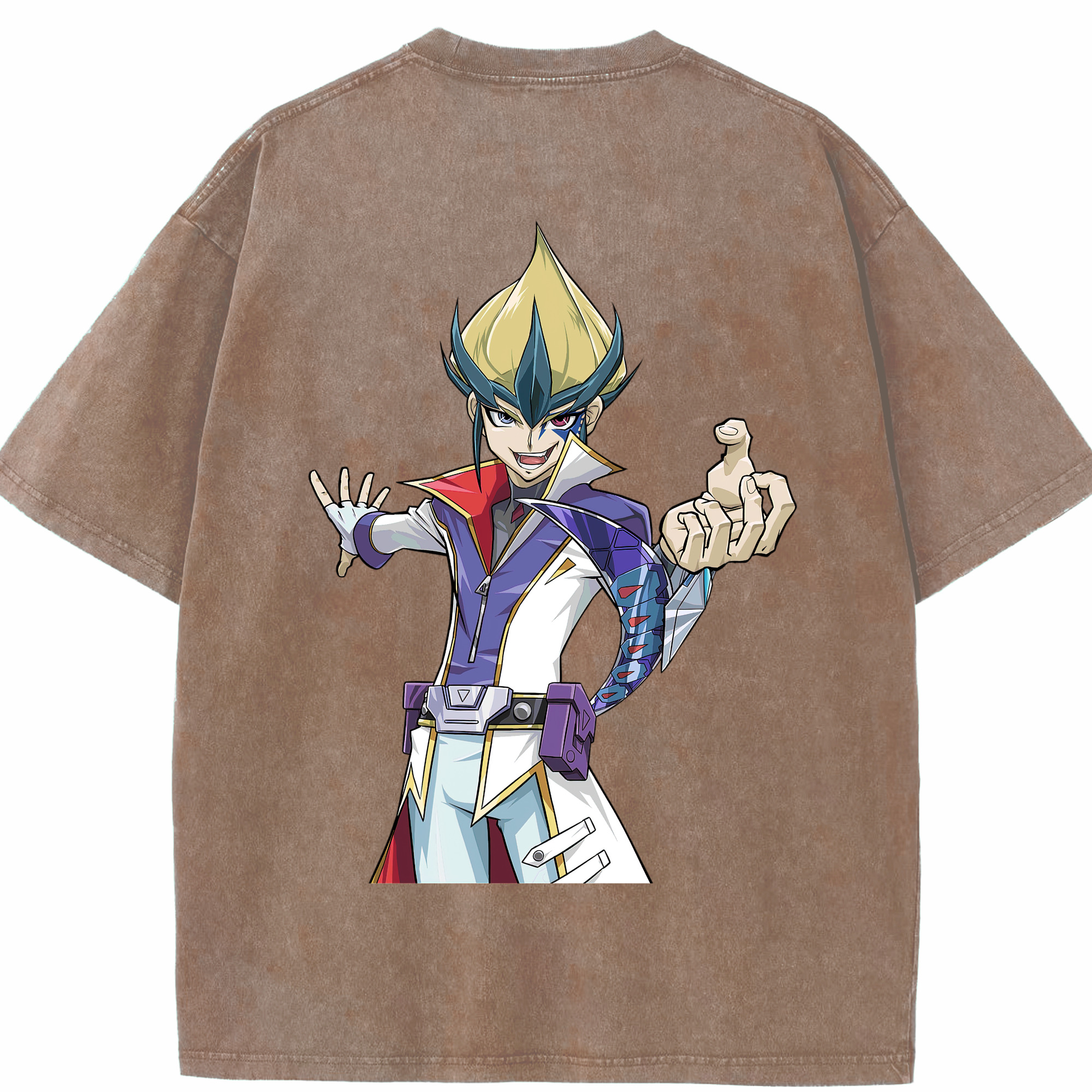 （画像用） 遊☆戯☆王 Yu-Gi-Oh! 綿100% ヴィンテージ風 半袖Tシャツ（背面プリント）