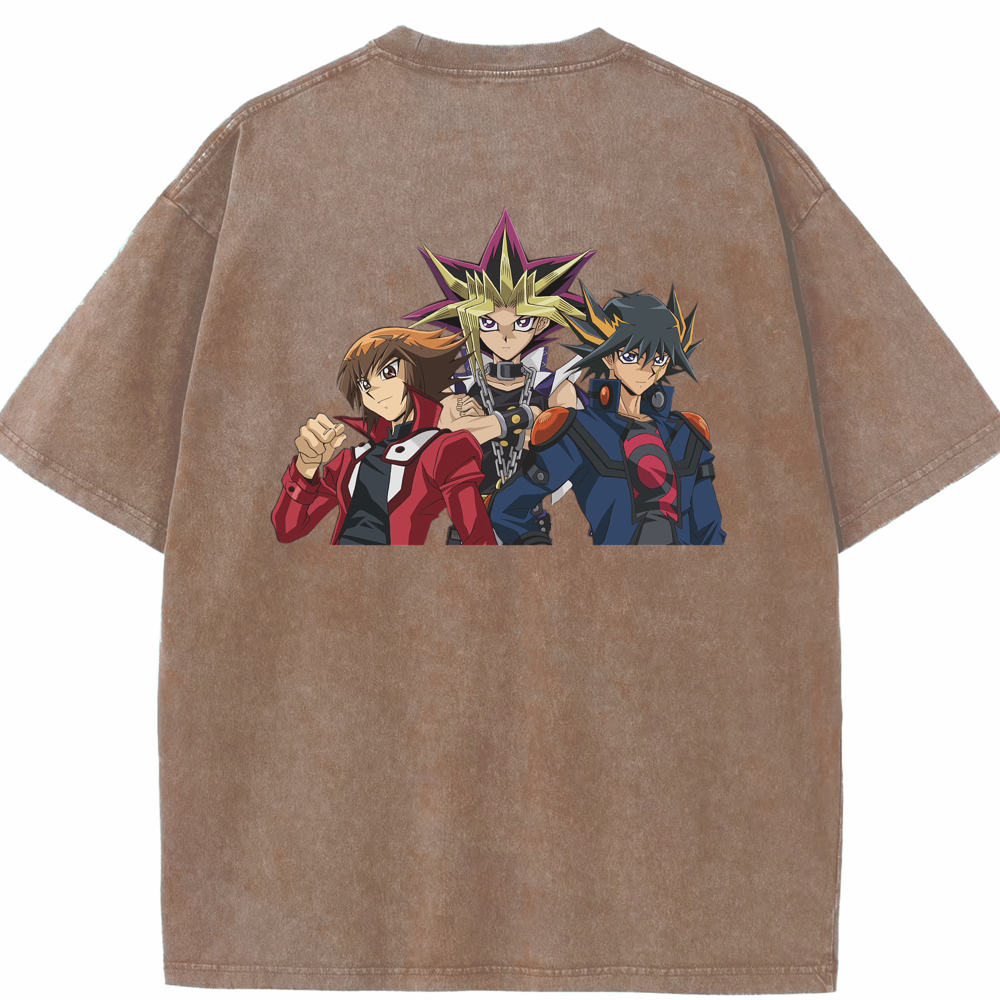 （画像用） 遊☆戯☆王 Yu-Gi-Oh! 綿100% ヴィンテージ風 半袖Tシャツ（背面プリント）