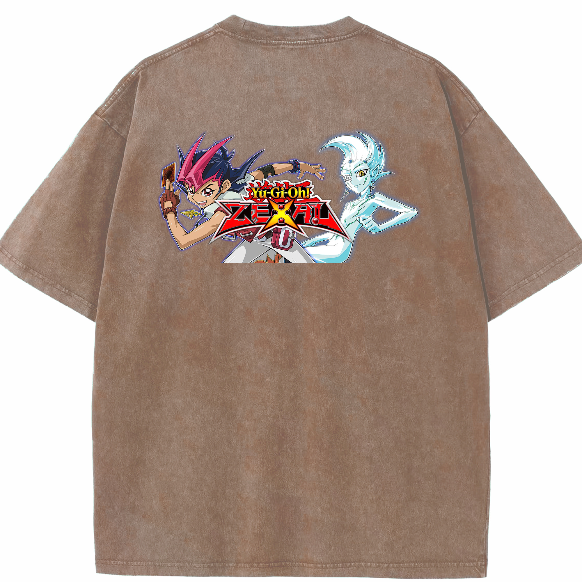 （画像用） 遊☆戯☆王 Yu-Gi-Oh! 綿100% ヴィンテージ風 半袖Tシャツ（背面プリント）
