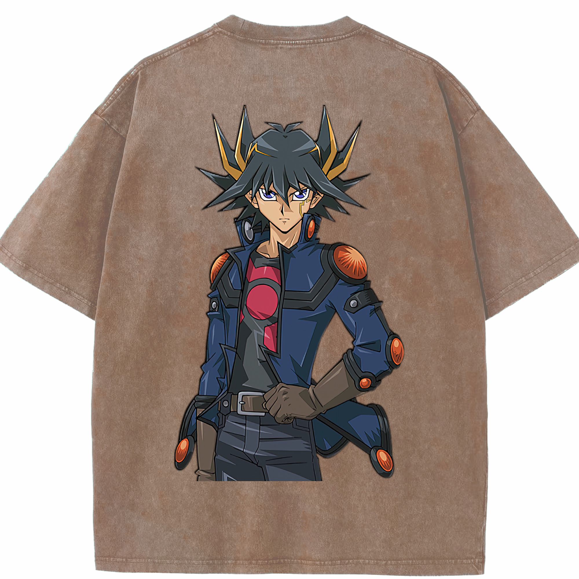 （画像用） 遊☆戯☆王 Yu-Gi-Oh! 綿100% ヴィンテージ風 半袖Tシャツ（背面プリント）