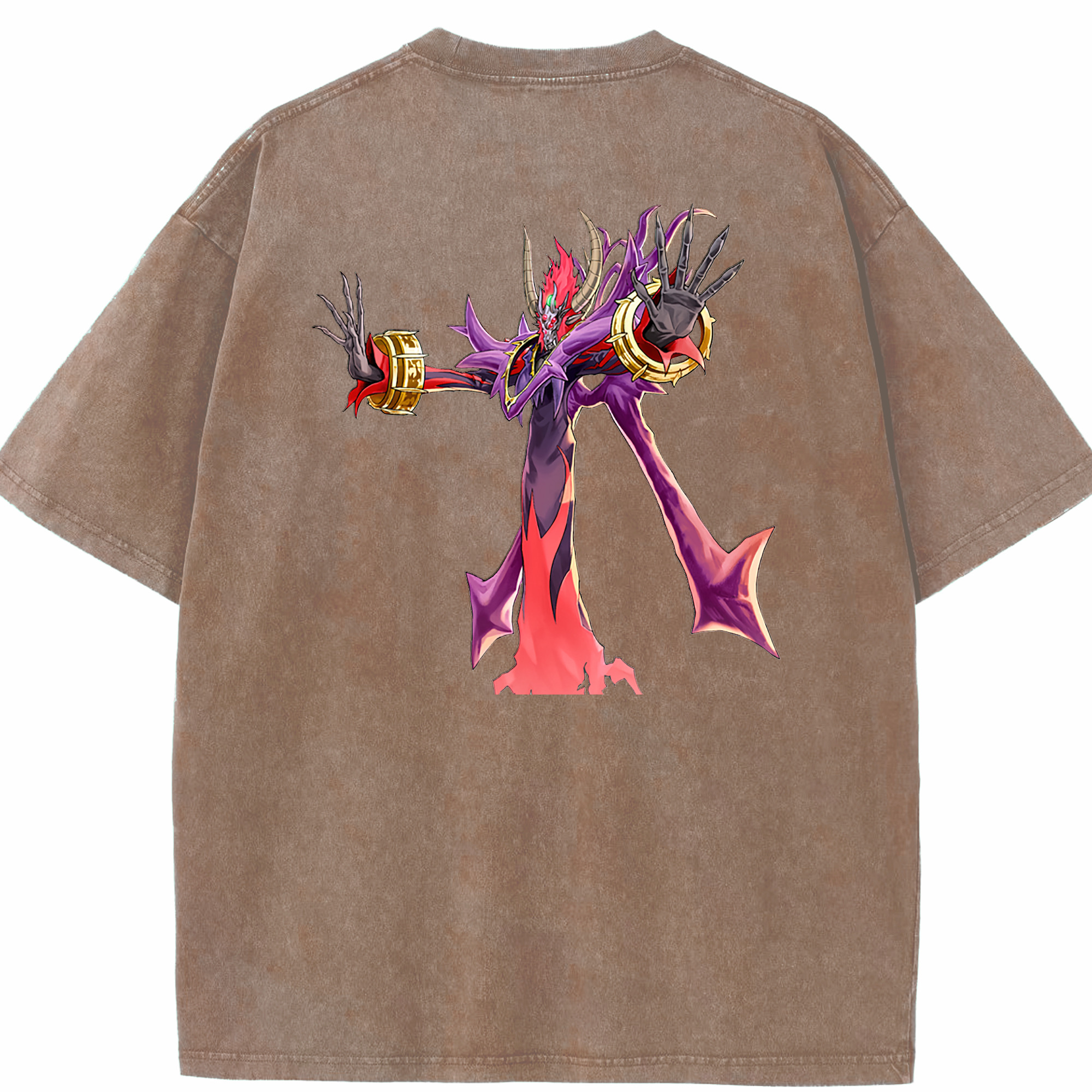 （画像用） 遊☆戯☆王 Yu-Gi-Oh! 綿100% ヴィンテージ風 半袖Tシャツ（背面プリント）