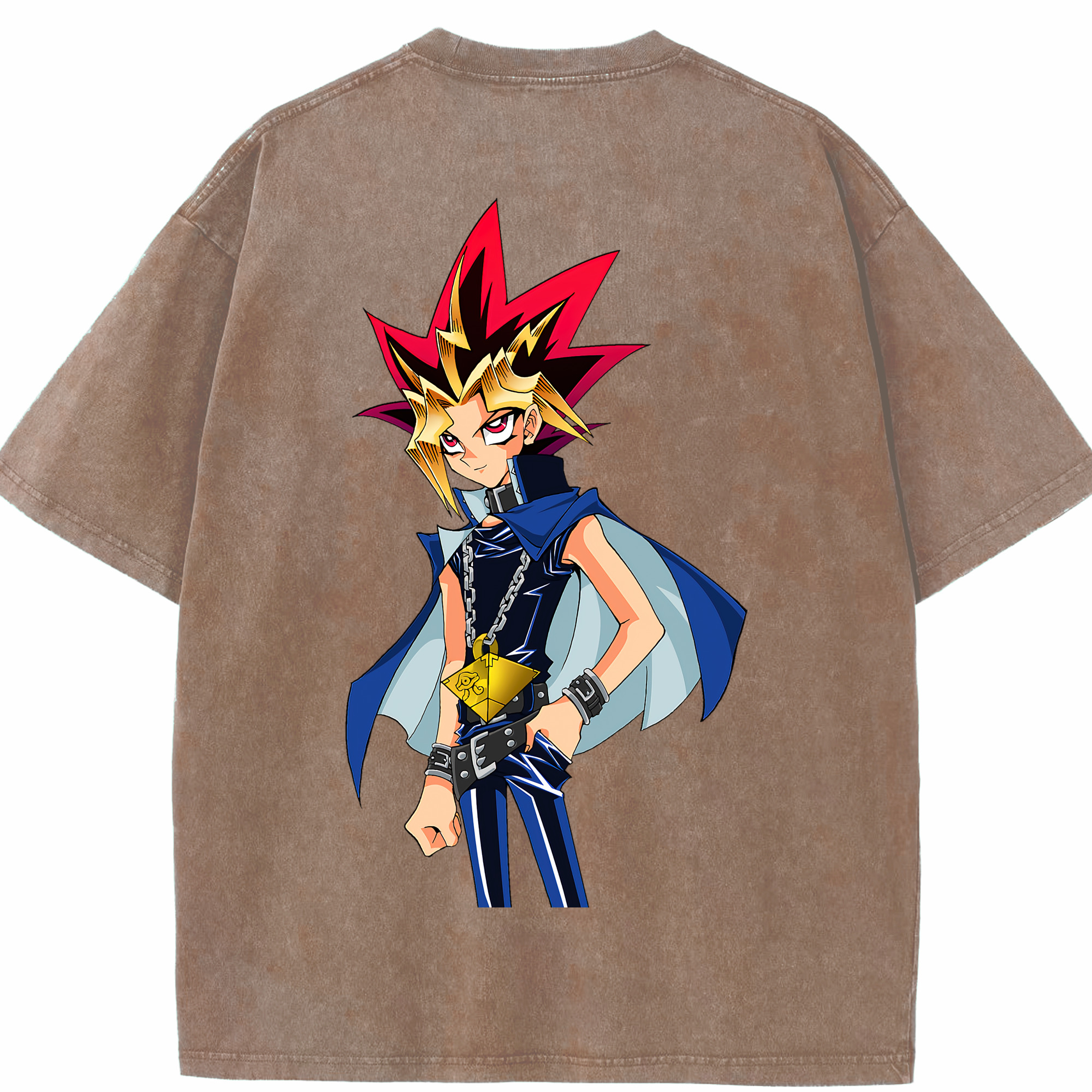 （画像用） 遊☆戯☆王 Yu-Gi-Oh! 綿100% ヴィンテージ風 半袖Tシャツ（背面プリント）