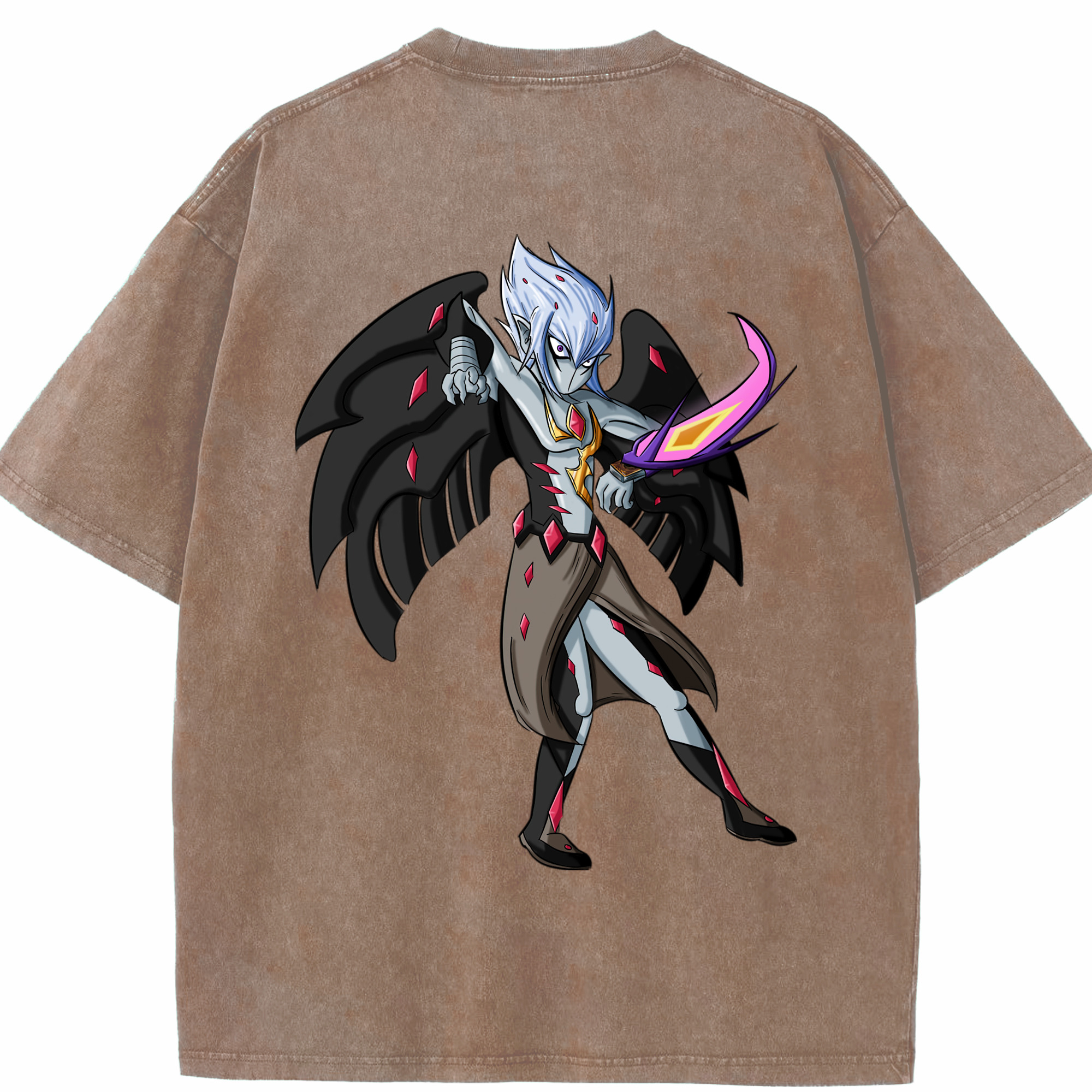 （画像用） 遊☆戯☆王 Yu-Gi-Oh! 綿100% ヴィンテージ風 半袖Tシャツ（背面プリント）