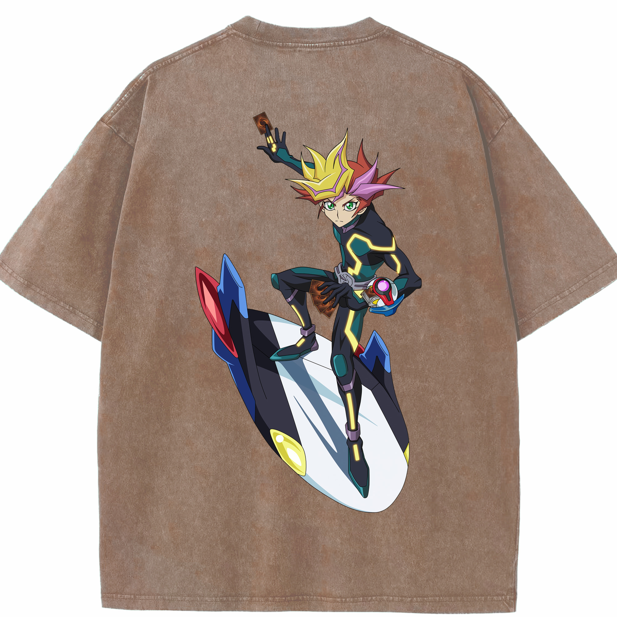 （画像用） 遊☆戯☆王 Yu-Gi-Oh! 綿100% ヴィンテージ風 半袖Tシャツ（背面プリント）