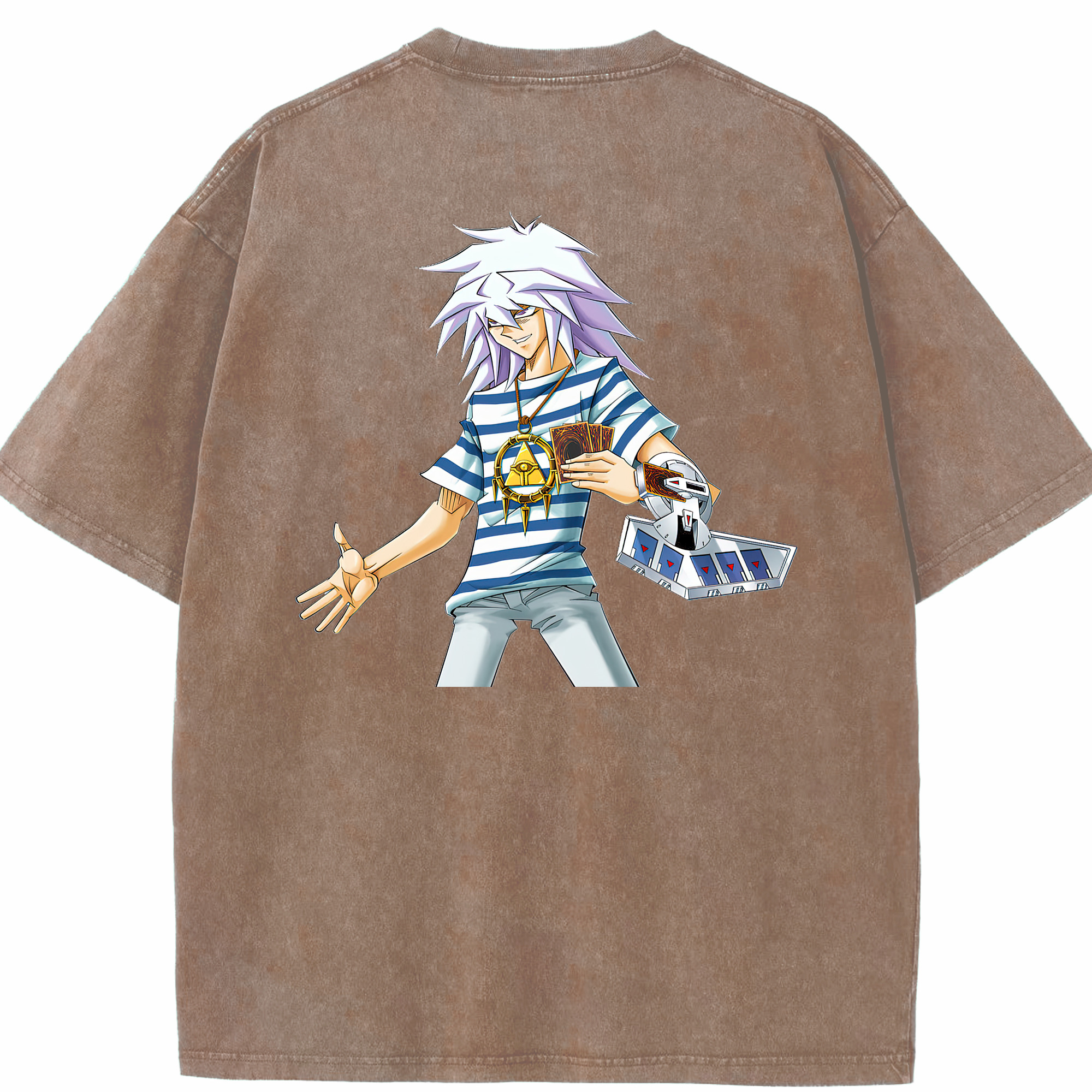 （画像用） 遊☆戯☆王 Yu-Gi-Oh! 綿100% ヴィンテージ風 半袖Tシャツ（背面プリント）