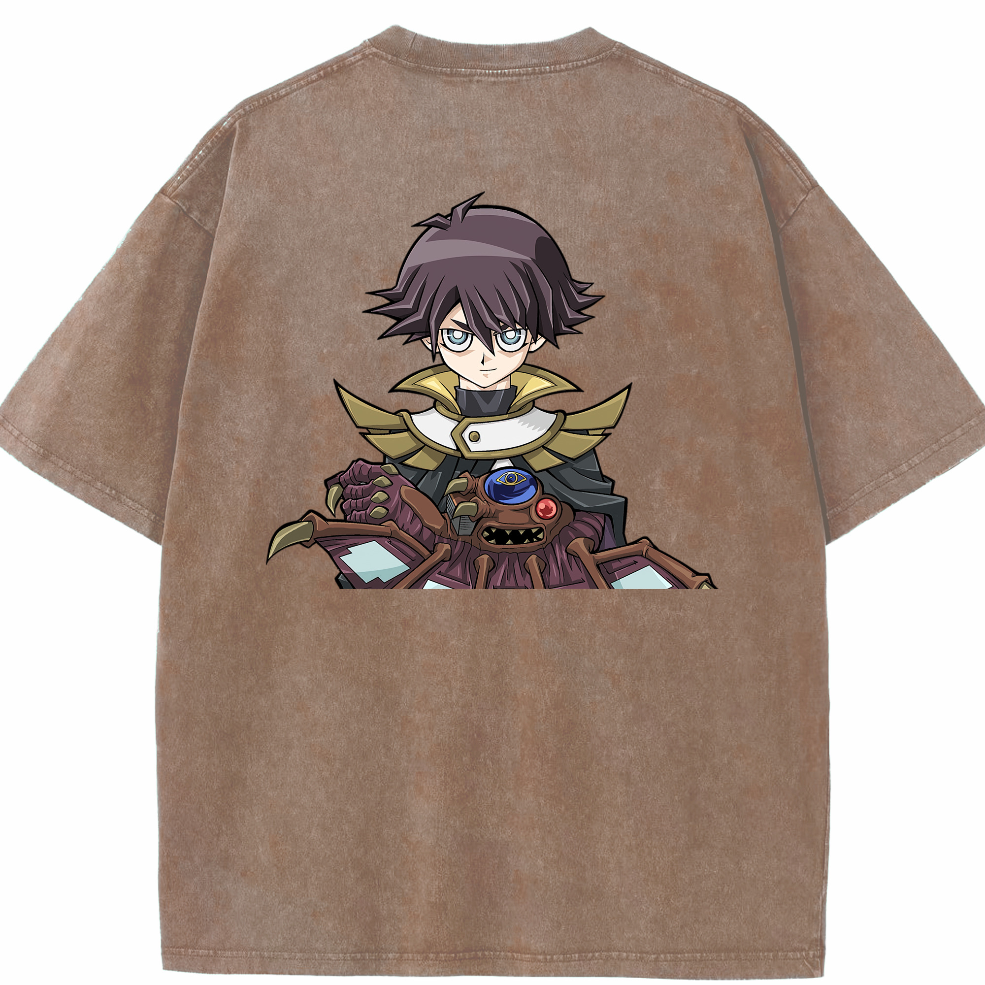 （画像用） 遊☆戯☆王 Yu-Gi-Oh! 綿100% ヴィンテージ風 半袖Tシャツ（背面プリント）