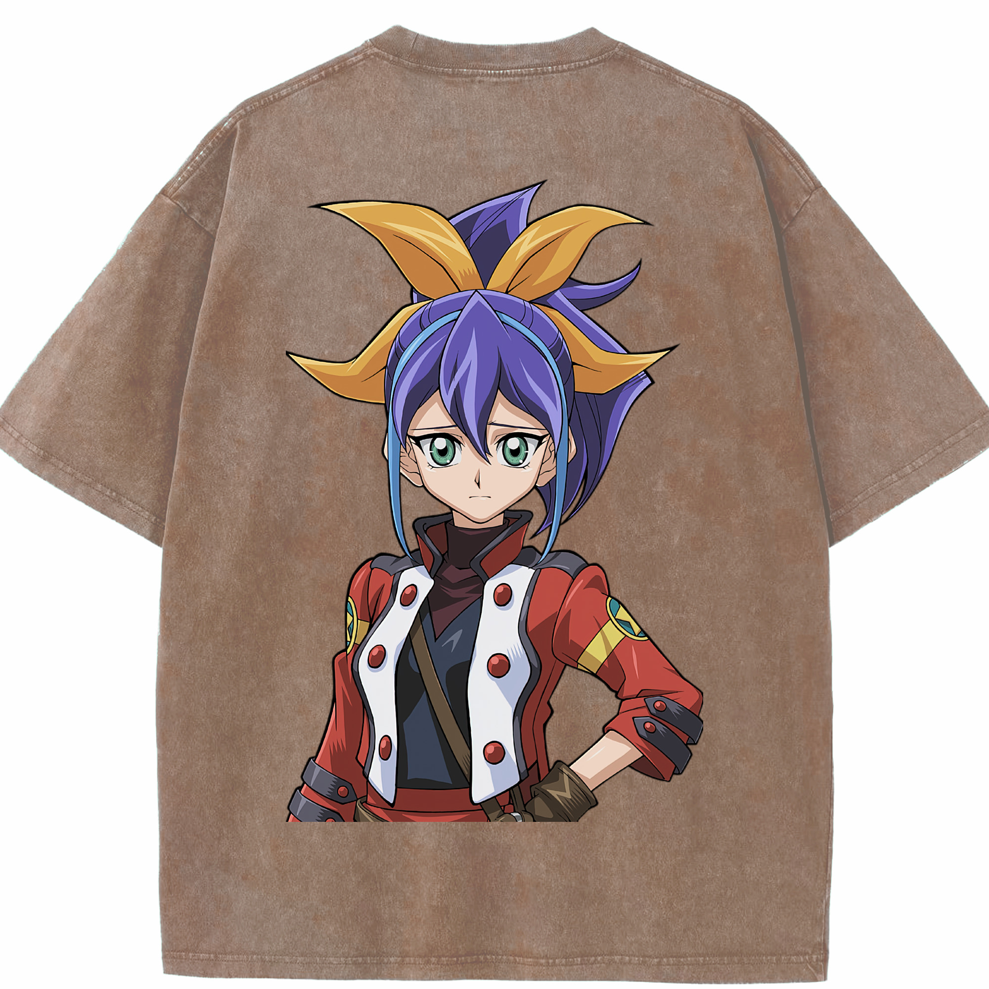 （画像用） 遊☆戯☆王 Yu-Gi-Oh! 綿100% ヴィンテージ風 半袖Tシャツ（背面プリント）