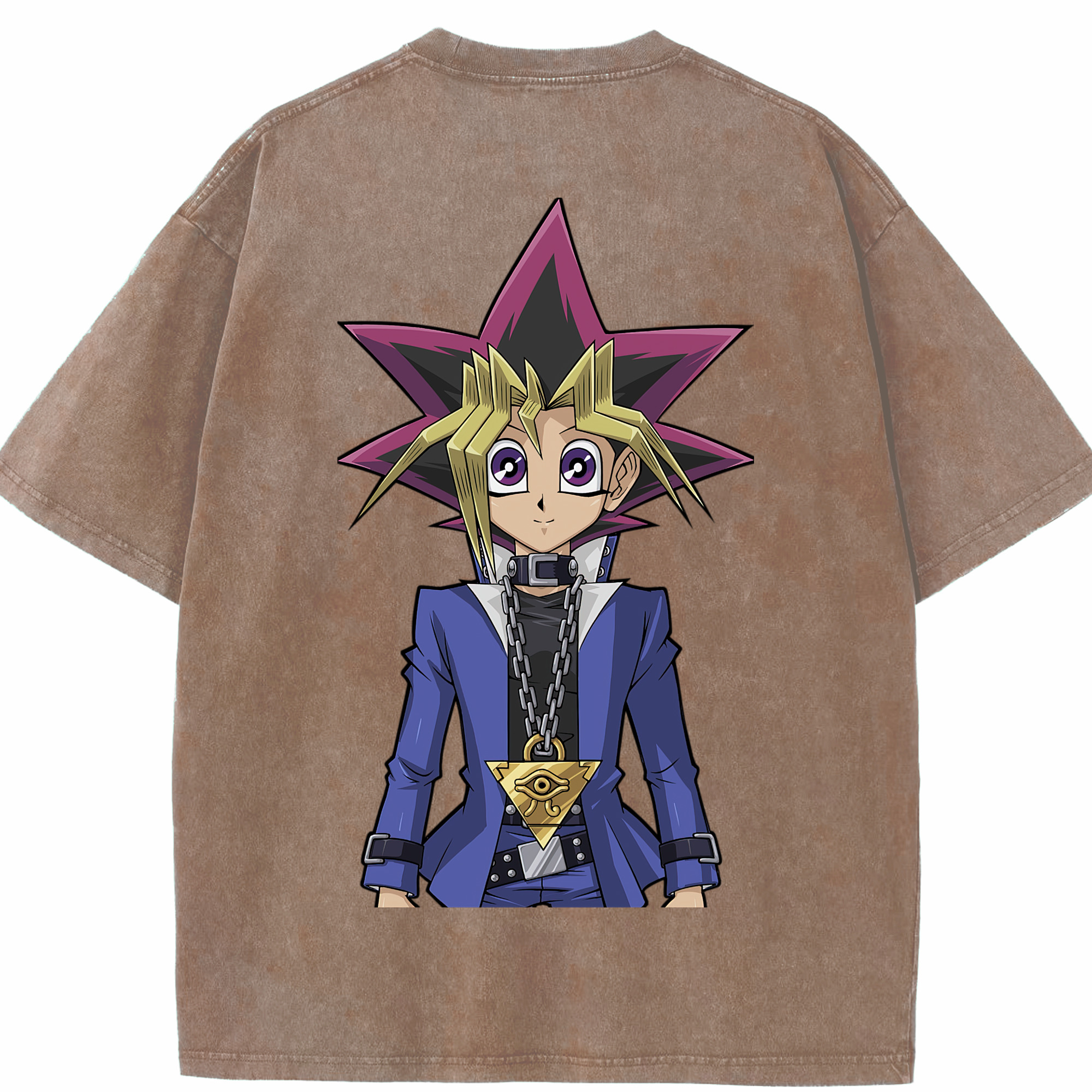 （画像用） 遊☆戯☆王 Yu-Gi-Oh! 綿100% ヴィンテージ風 半袖Tシャツ（背面プリント）