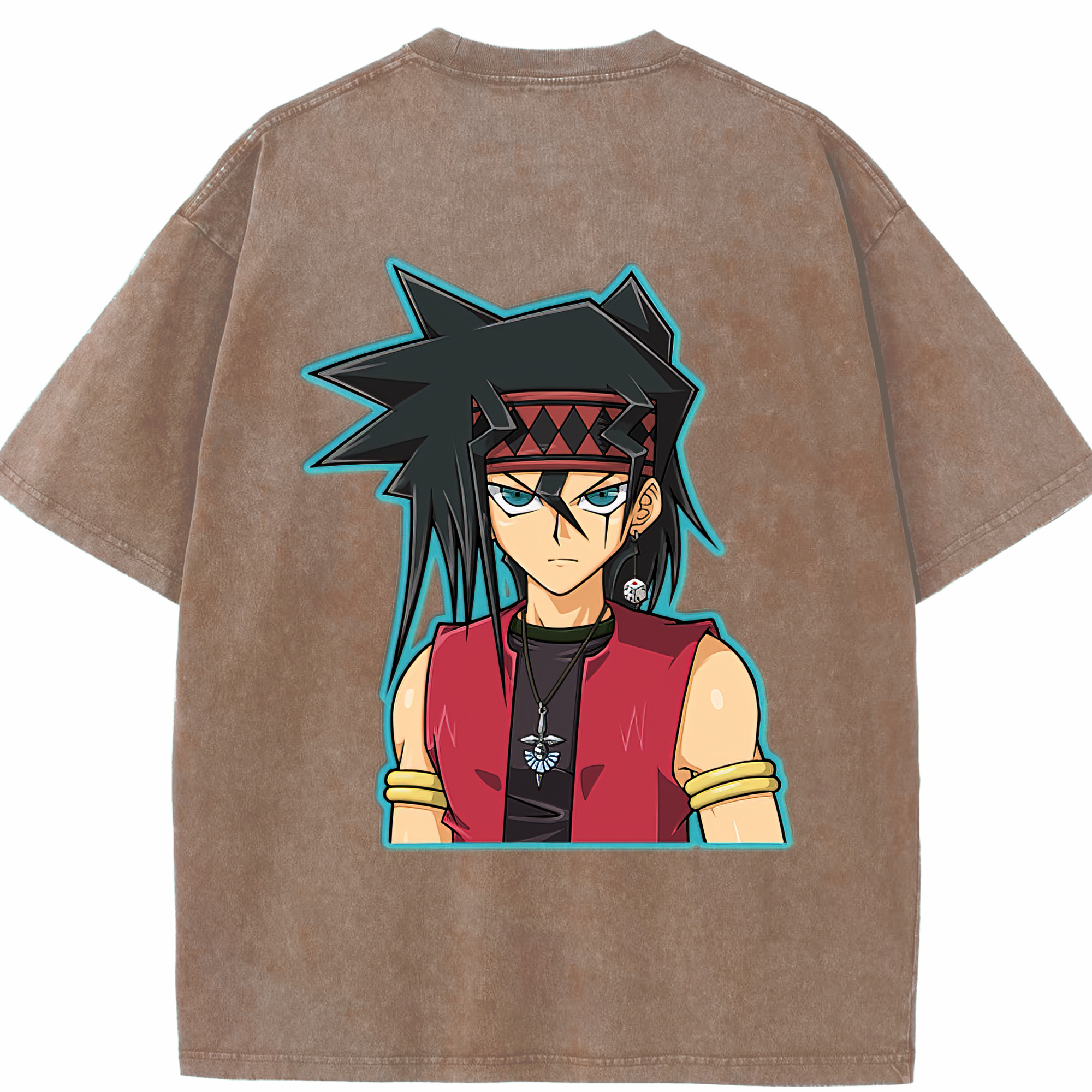 （画像用） 遊☆戯☆王 Yu-Gi-Oh! 綿100% ヴィンテージ風 半袖Tシャツ（背面プリント）