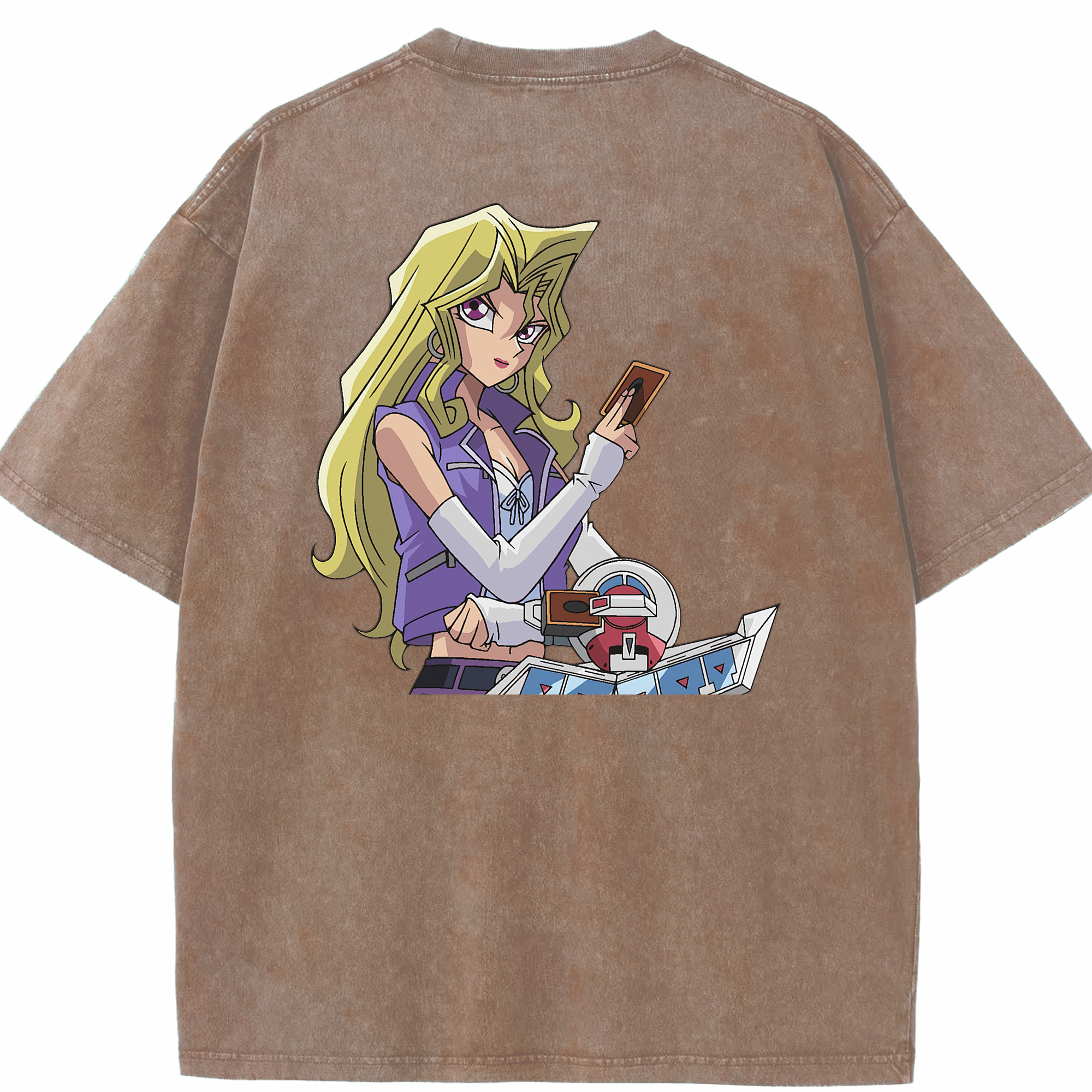 （画像用） 遊☆戯☆王 Yu-Gi-Oh! 綿100% ヴィンテージ風 半袖Tシャツ（背面プリント）