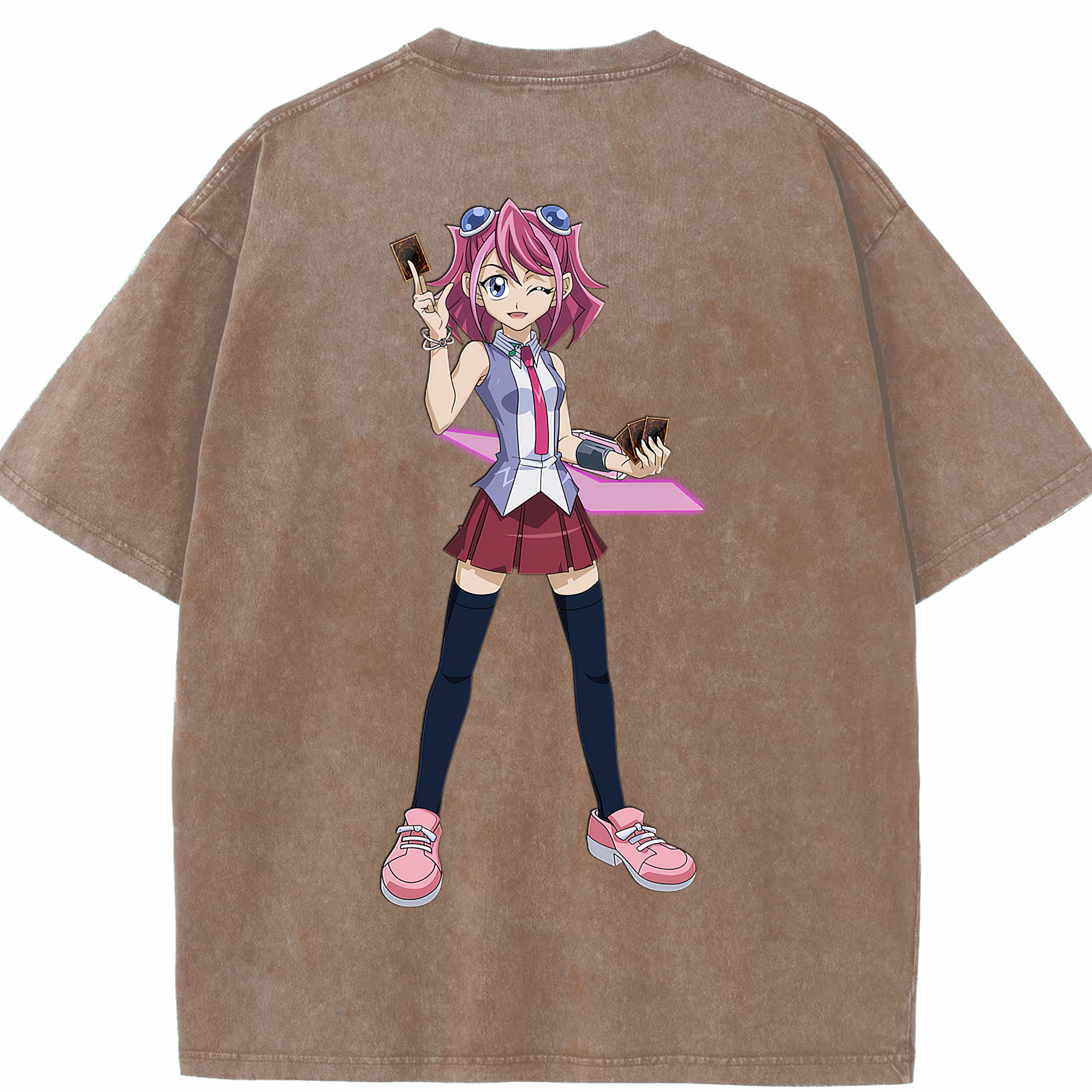 （画像用） 遊☆戯☆王 Yu-Gi-Oh! 綿100% ヴィンテージ風 半袖Tシャツ（背面プリント）