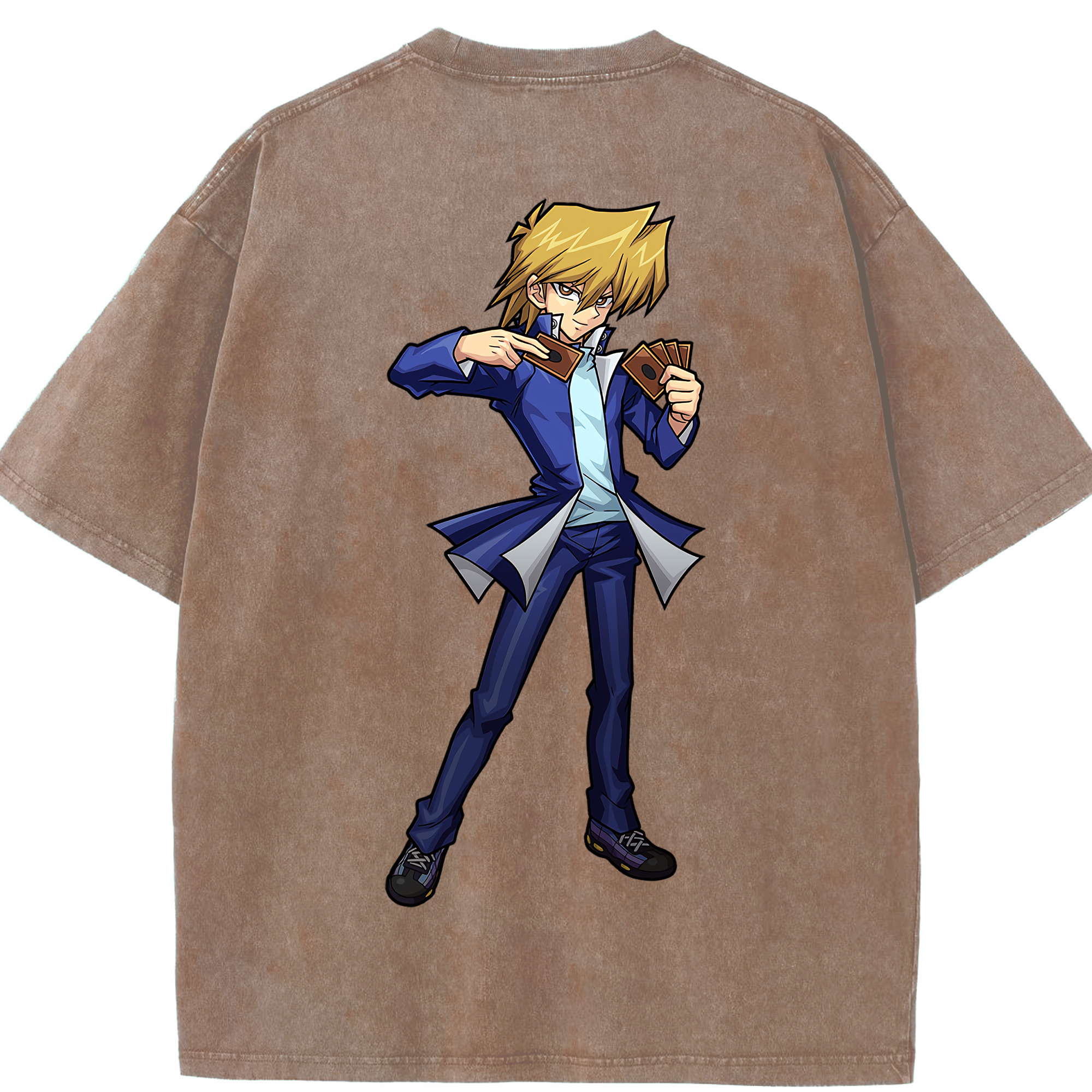 （画像用） 遊☆戯☆王 Yu-Gi-Oh! 綿100% ヴィンテージ風 半袖Tシャツ（背面プリント）