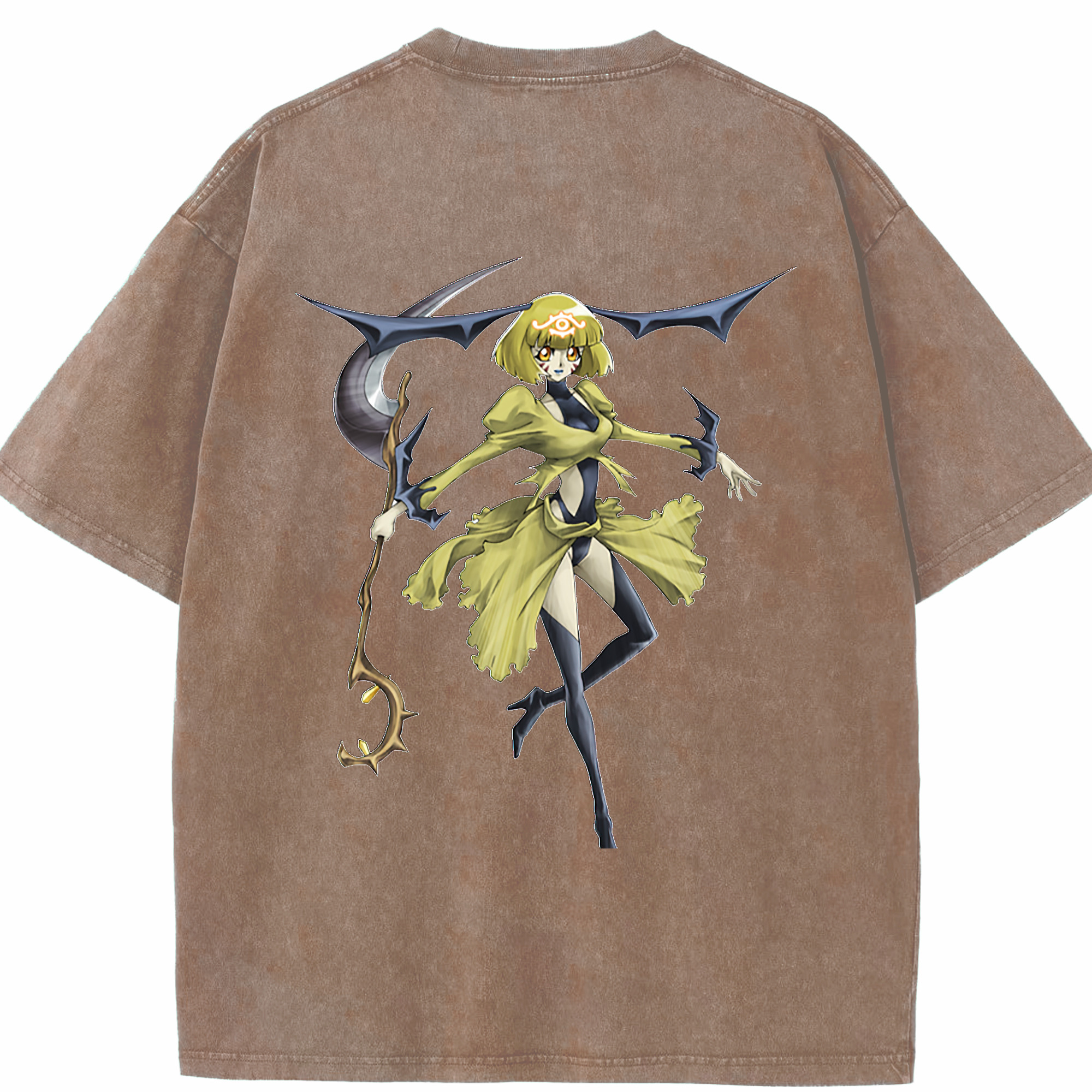 （画像用） 遊☆戯☆王 Yu-Gi-Oh! 綿100% ヴィンテージ風 半袖Tシャツ（背面プリント）