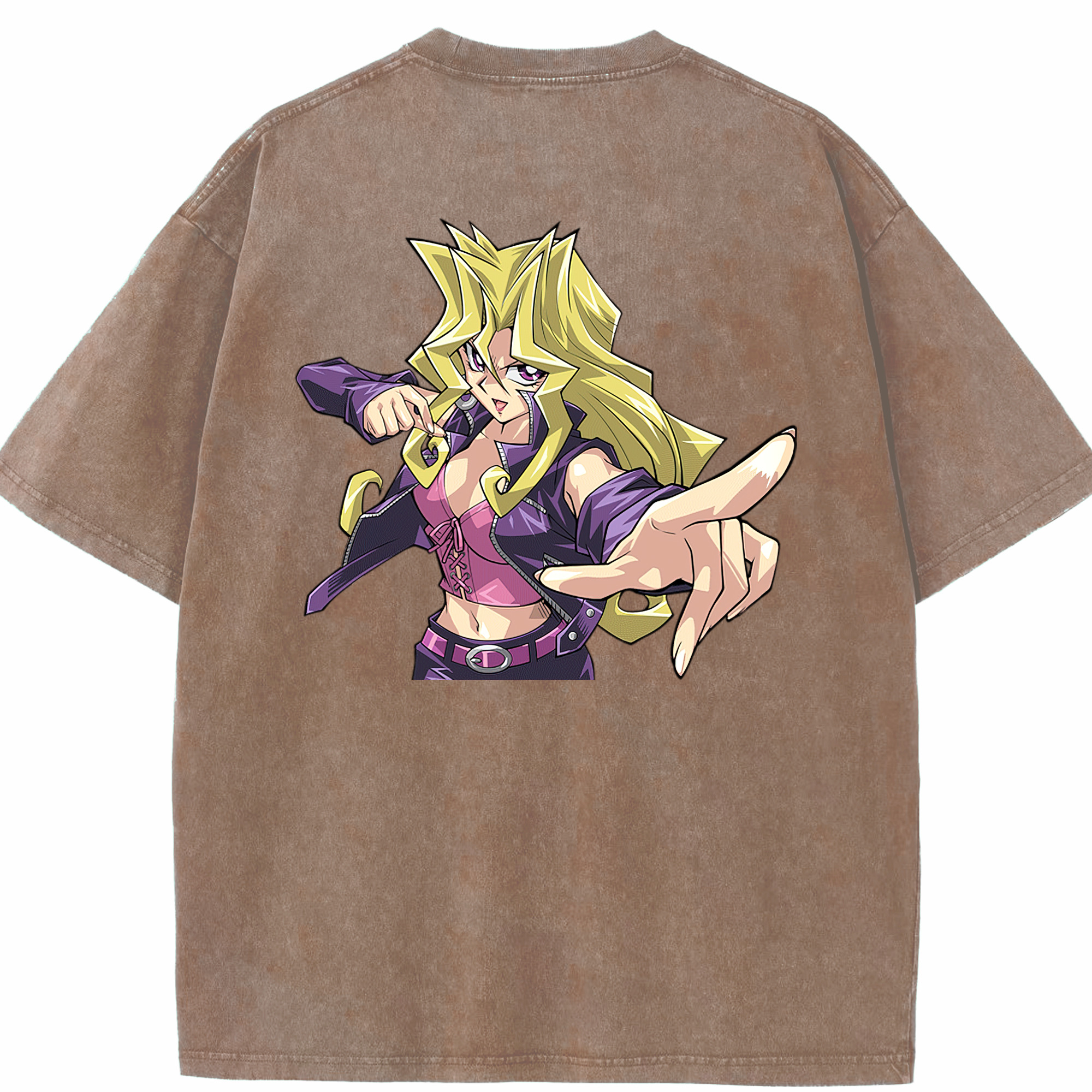 （画像用） 遊☆戯☆王 Yu-Gi-Oh! 綿100% ヴィンテージ風 半袖Tシャツ（背面プリント）
